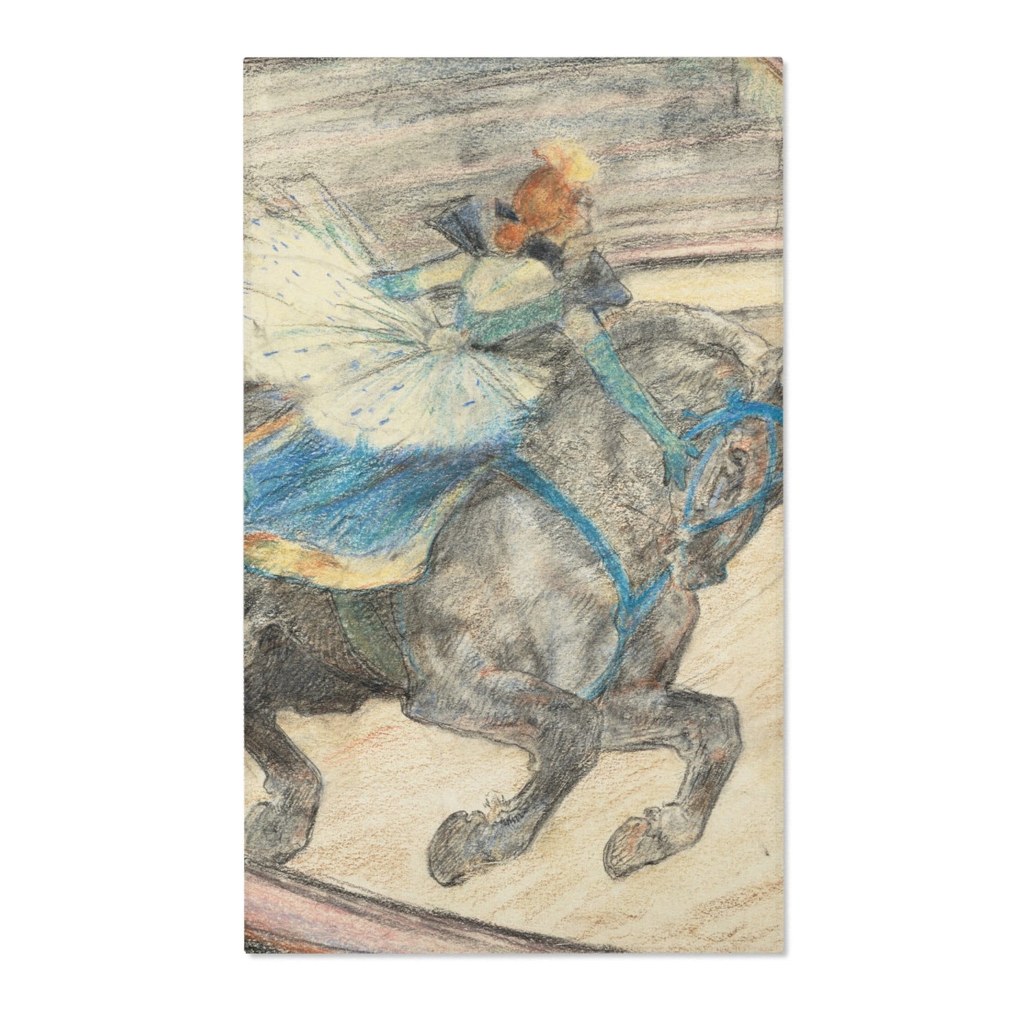 At the Circus Work in the Ring - Henri de Toulouse-Lautrec Area Rug