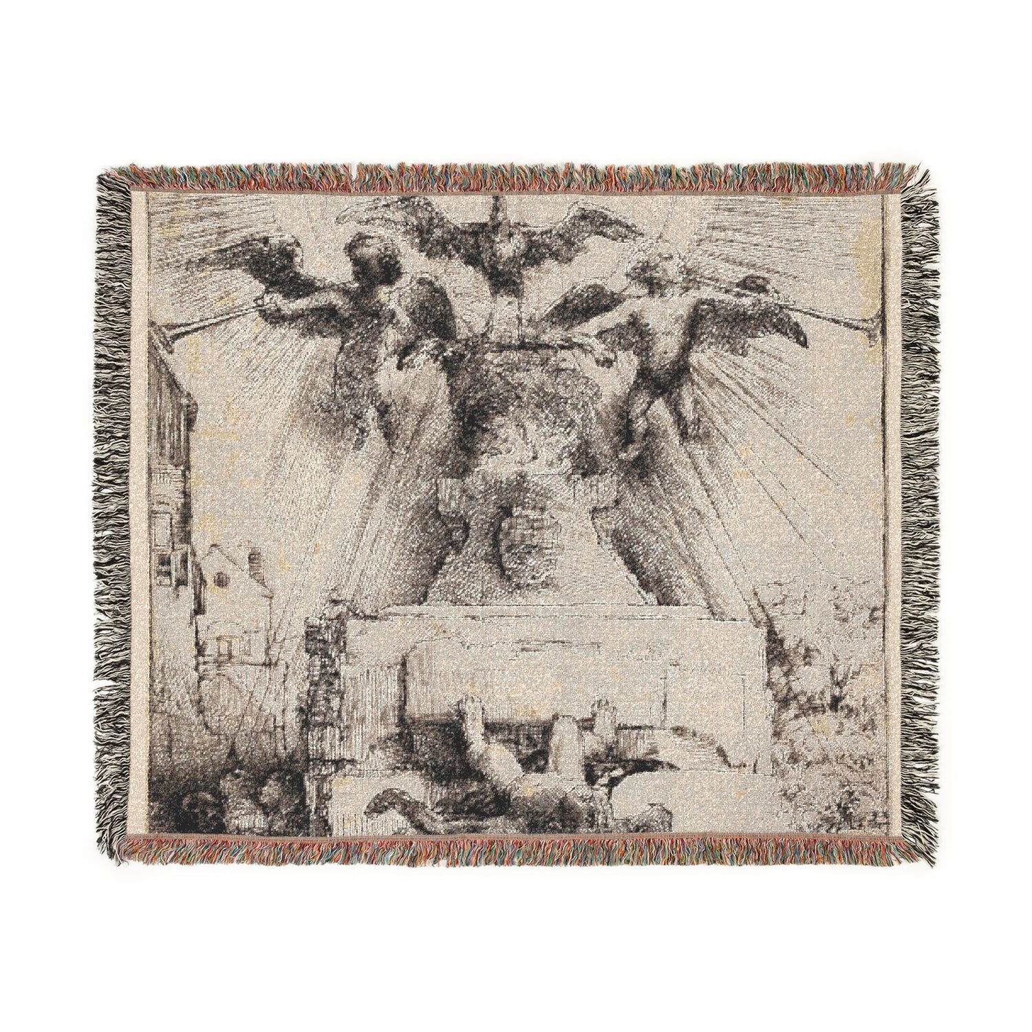 The Phoenix or the Statue Overthrown - Rembrandt van Rijn Tapestry Blanket