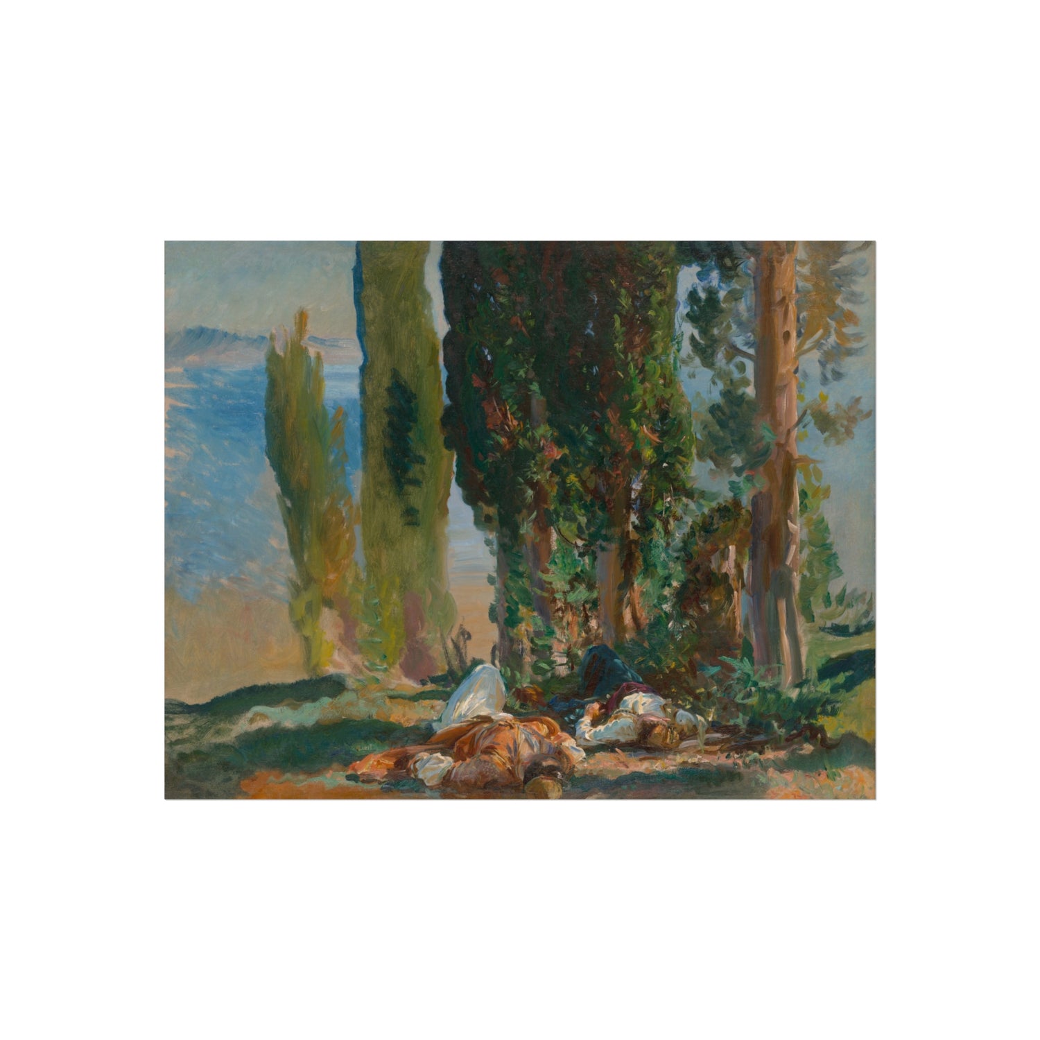 John Singer Sargent - Under the Cypress Trees at Corfu | Fine Art Poster