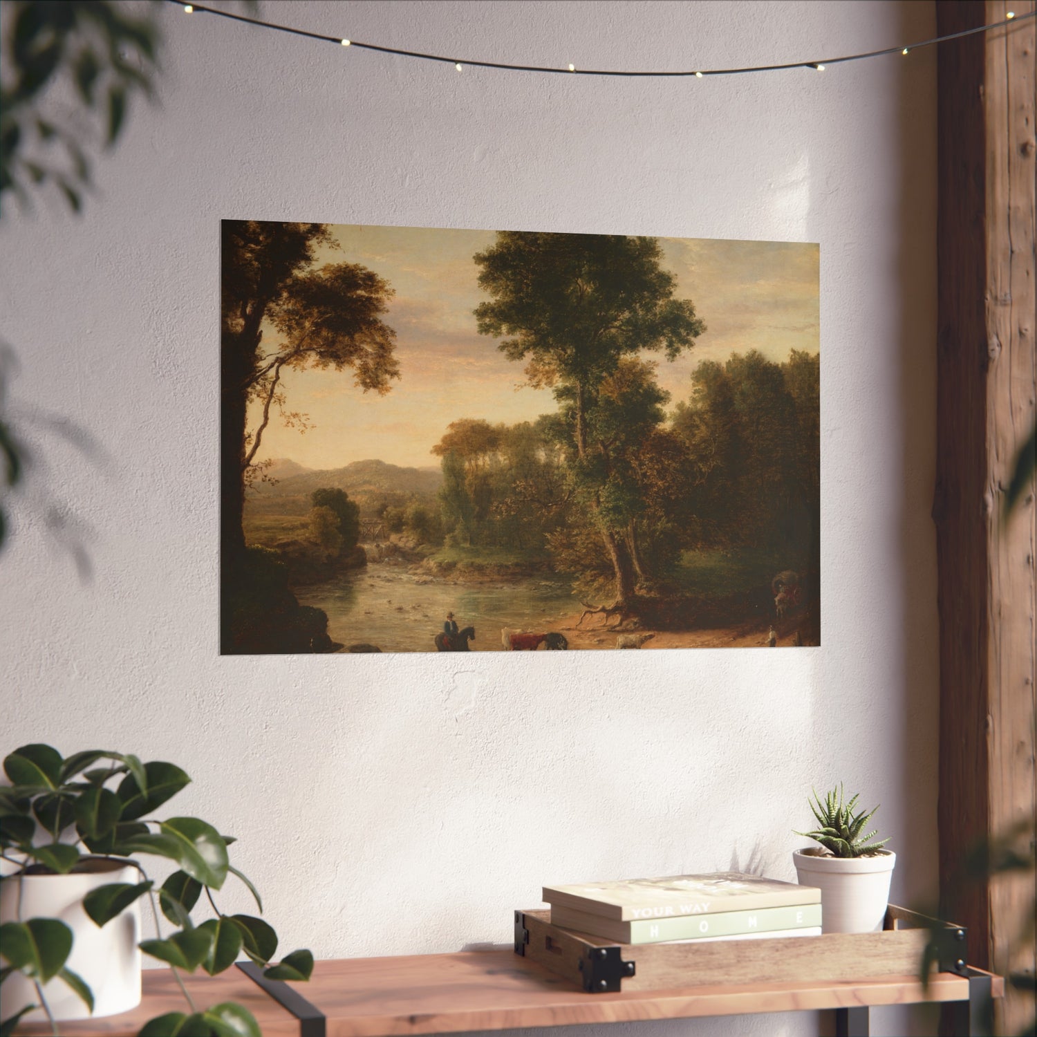 Crossing the Ford - George Inness Fine Art Poster