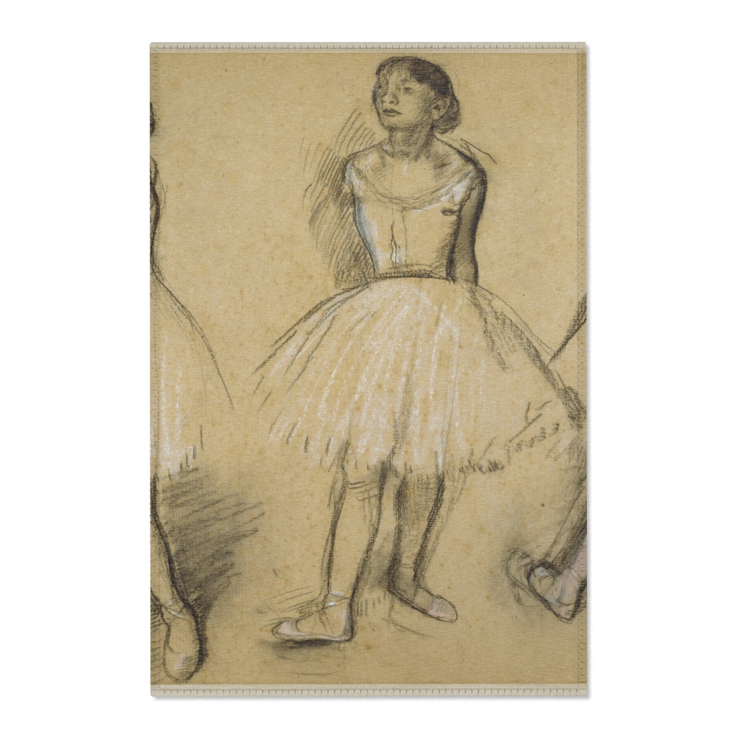 Three Studies of a Dancer in Fourth Position - Hilaire Germain Edgar Degas Area Rug