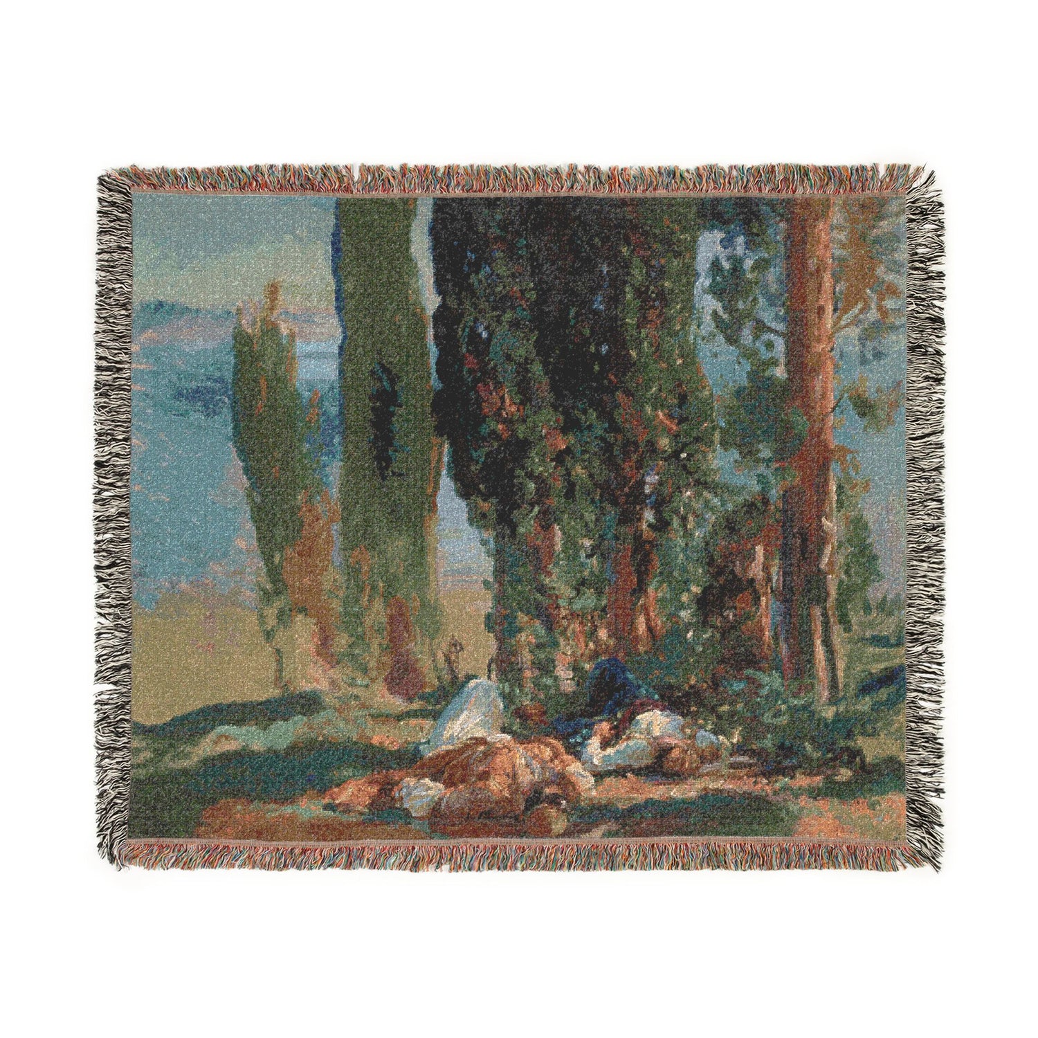 Under the Cypress Trees at Corfu - John Singer Sargent Tapestry Blanket