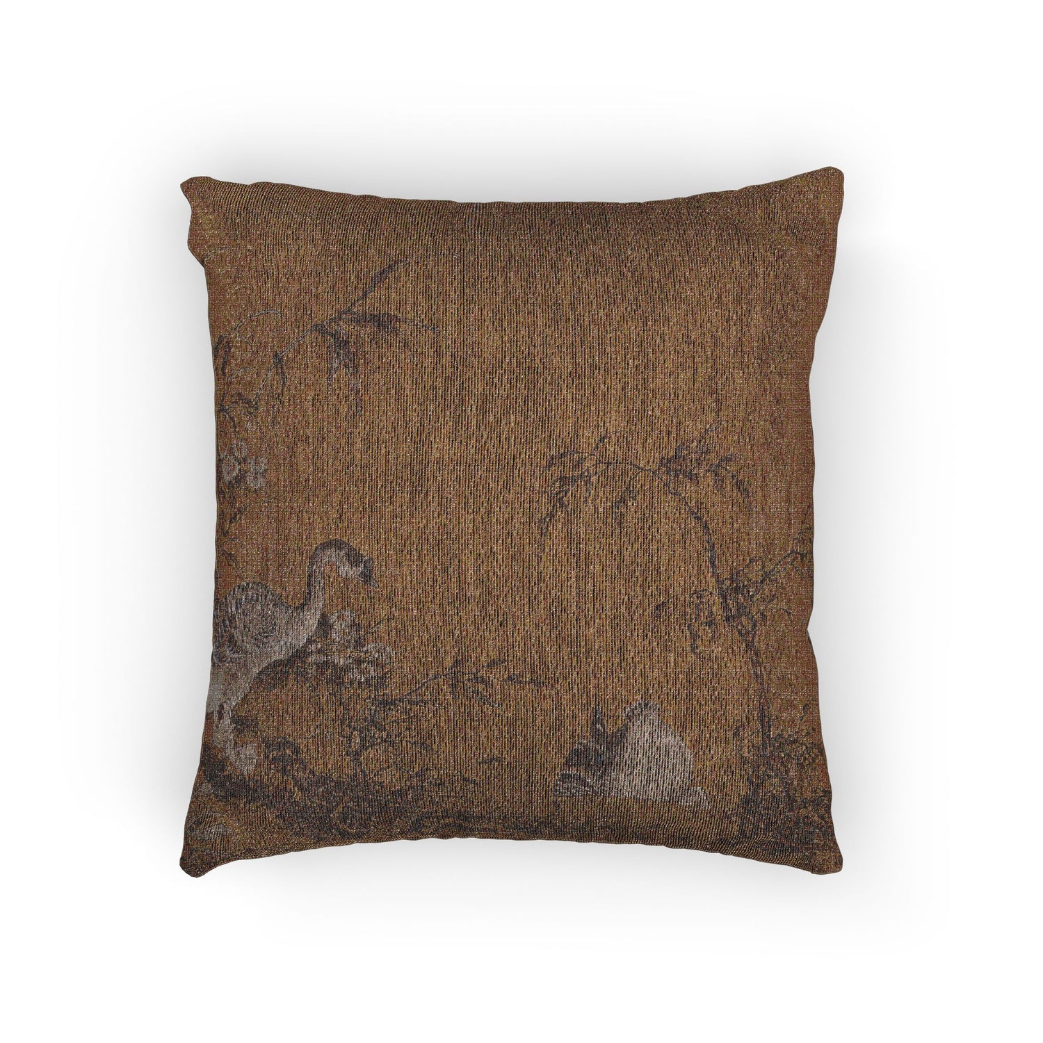 041_geese-on-a-riverbank | Woven Pillow - MAIA HOMES