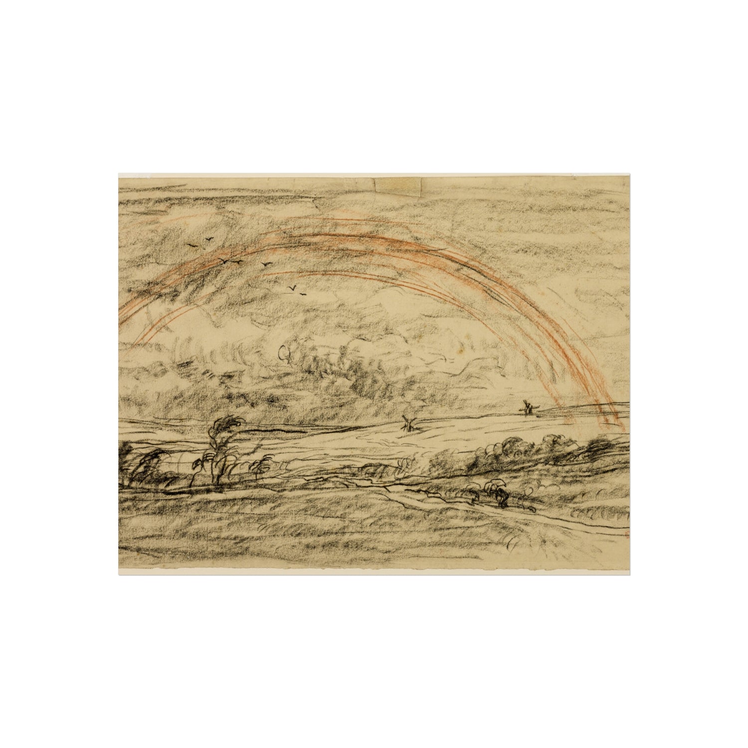 Charles François Daubigny - Landscape with a Rainbow | Fine Art Poster