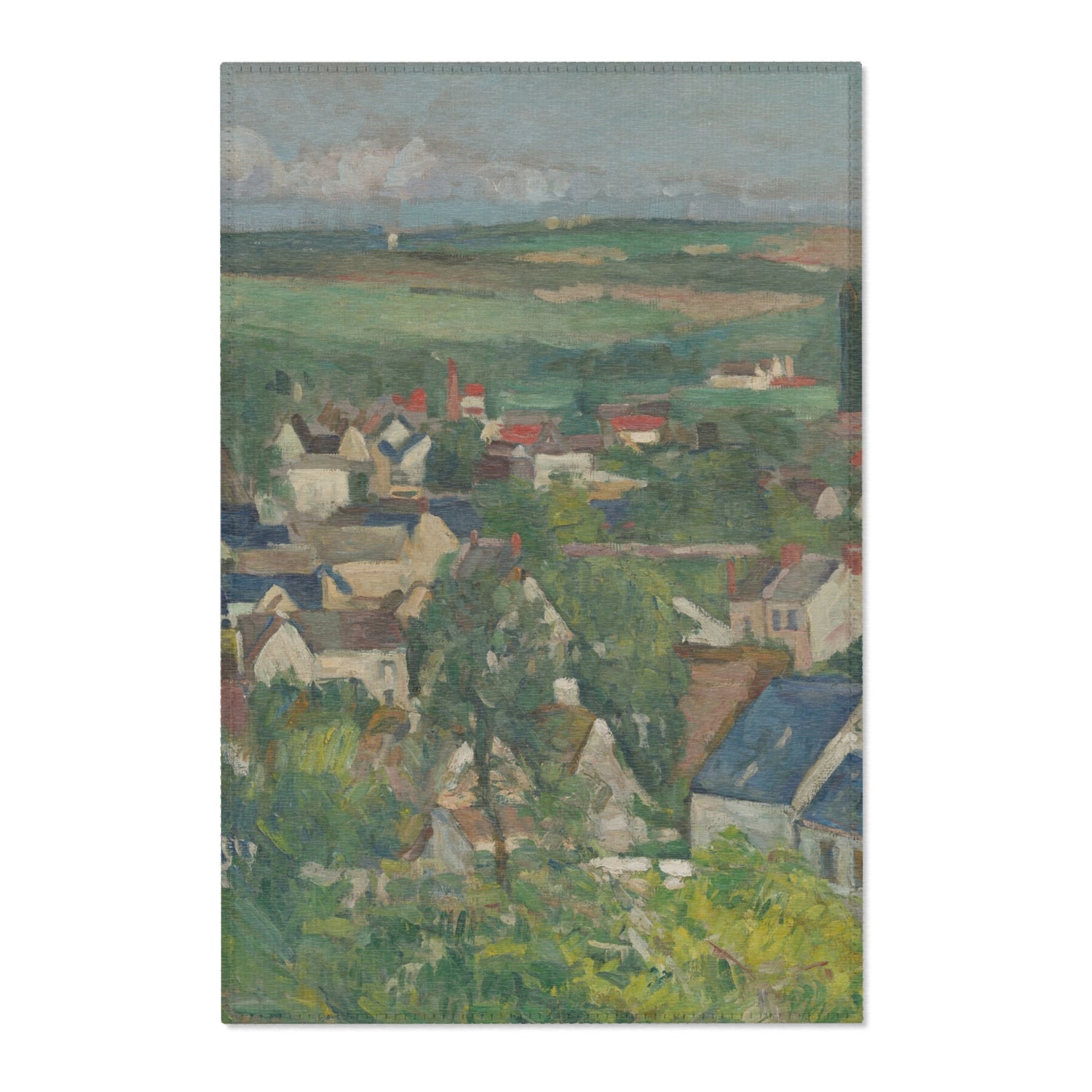 Auvers, Panoramic View - Paul Cezanne Area Rug
