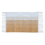 Handwoven Tumeric Ombre Cotton Rug with Fringes