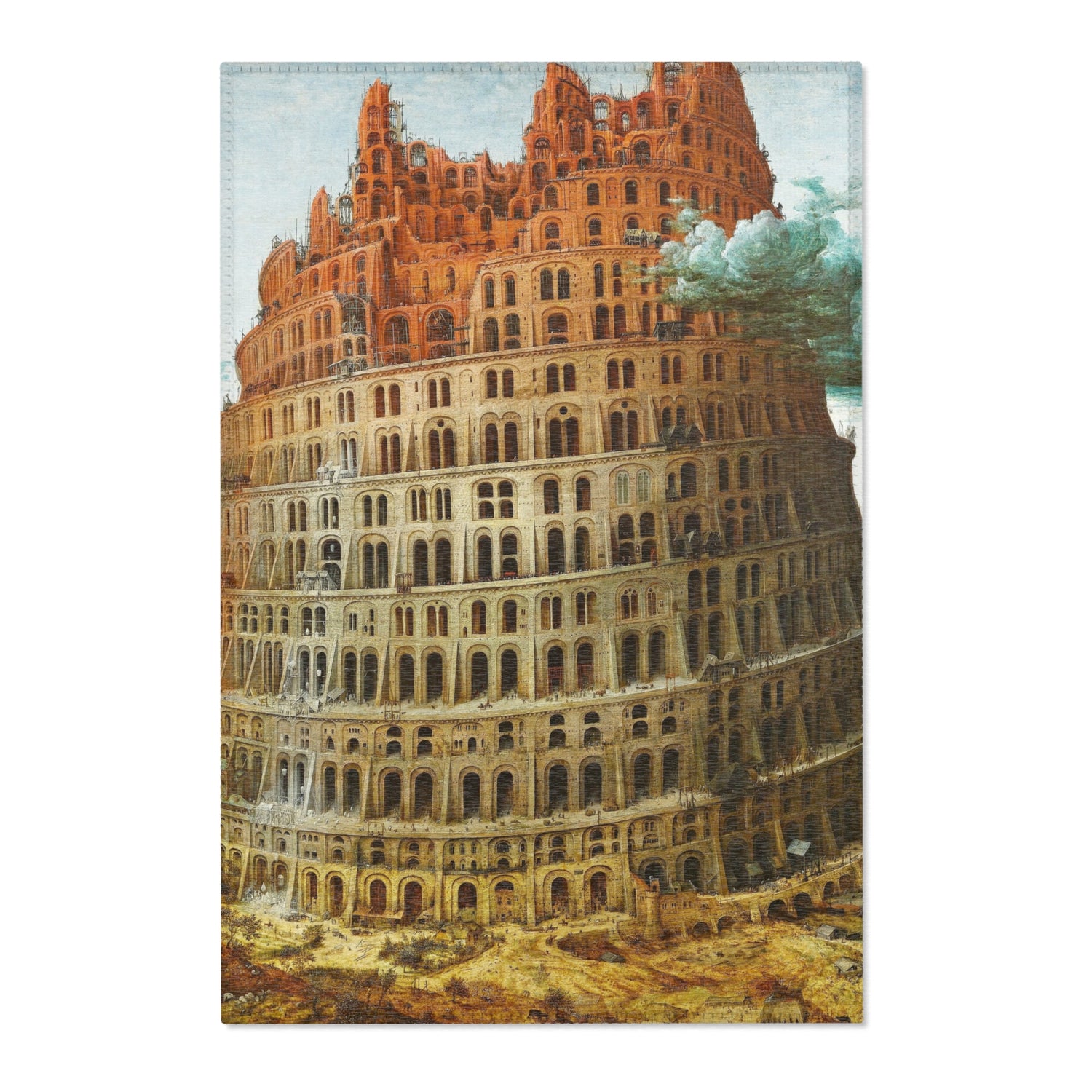 The Tower of Babel - Pieter Bruegel the Elder Area Rug