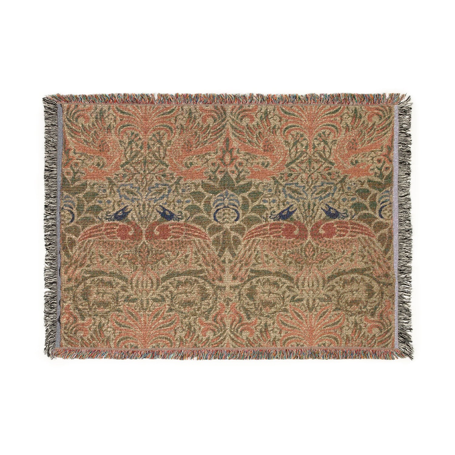 Peacock and Dragon - William Morris Tapestry Blanket
