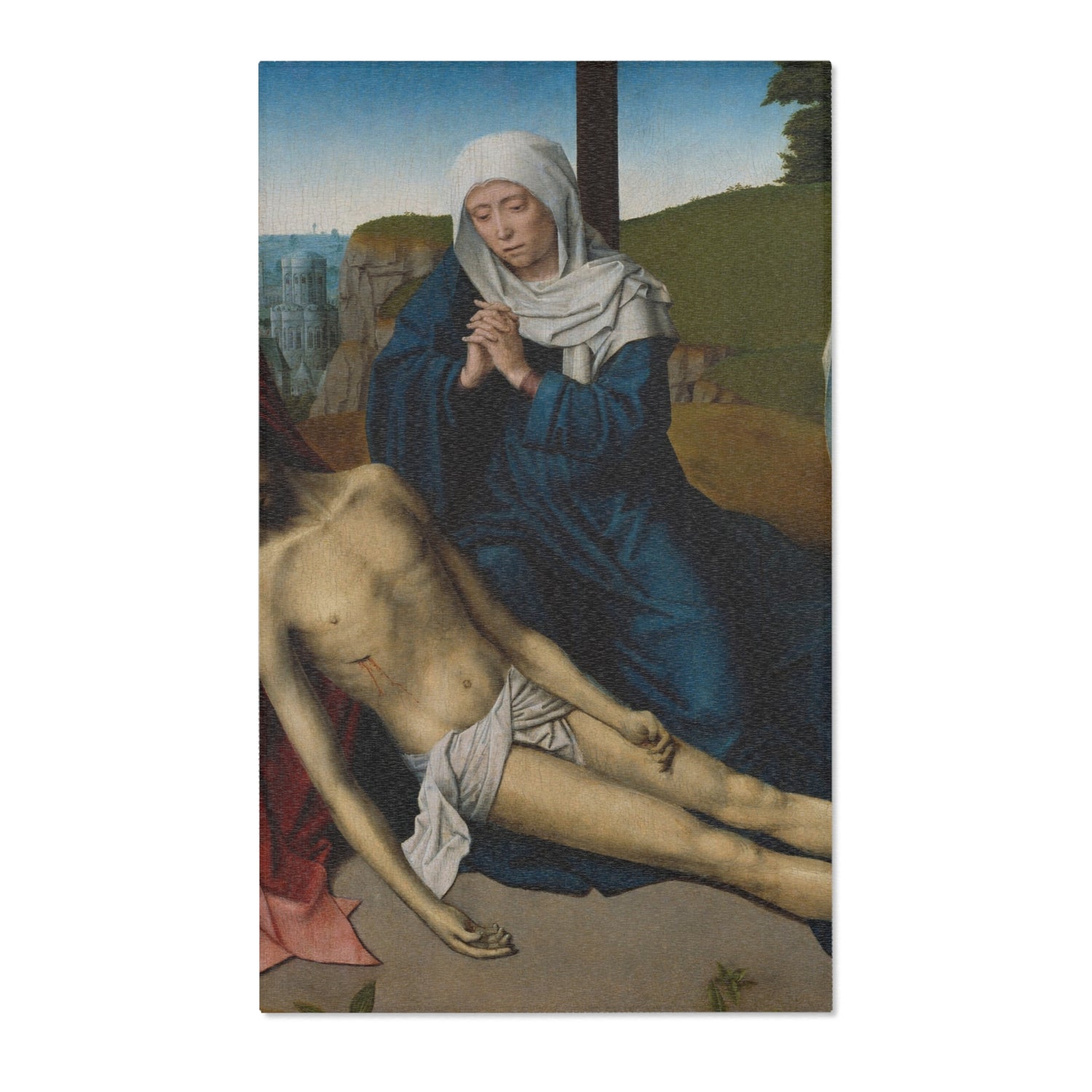 Lamentation over the Body of Christ - Gerard David Area Rug