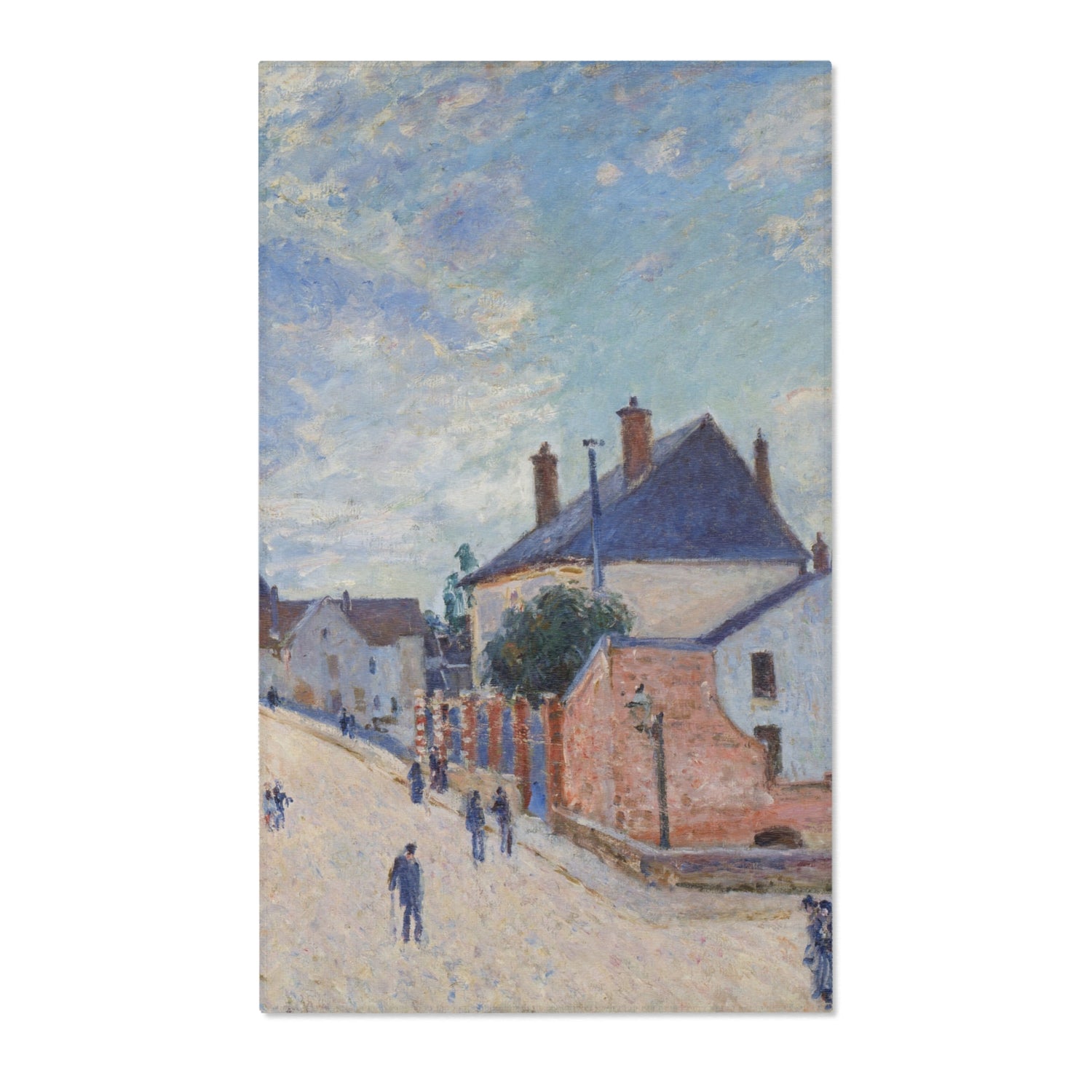 Street in Moret - Alfred Sisley Area Rug