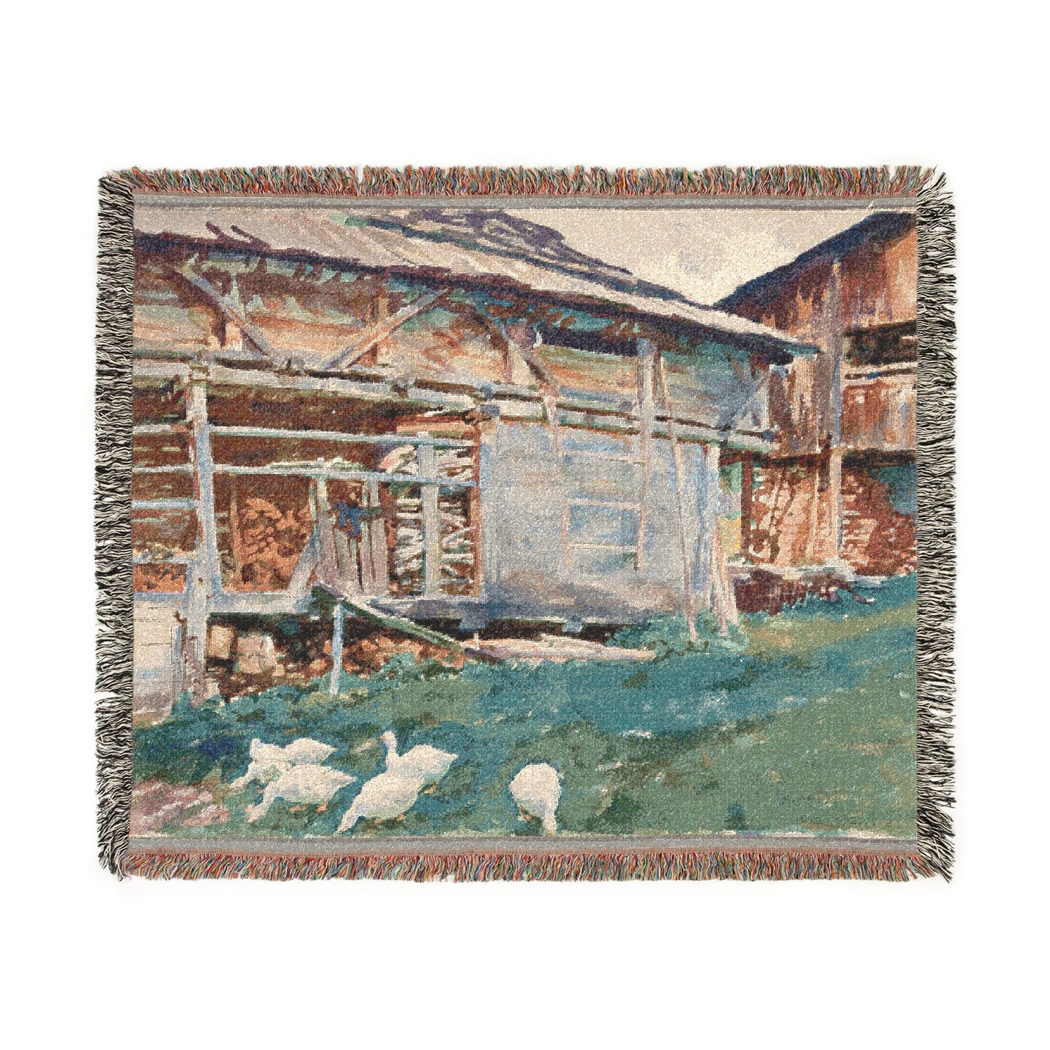 Woodsheds, Tyrol - John Singer Sargent Tapestry Blanket