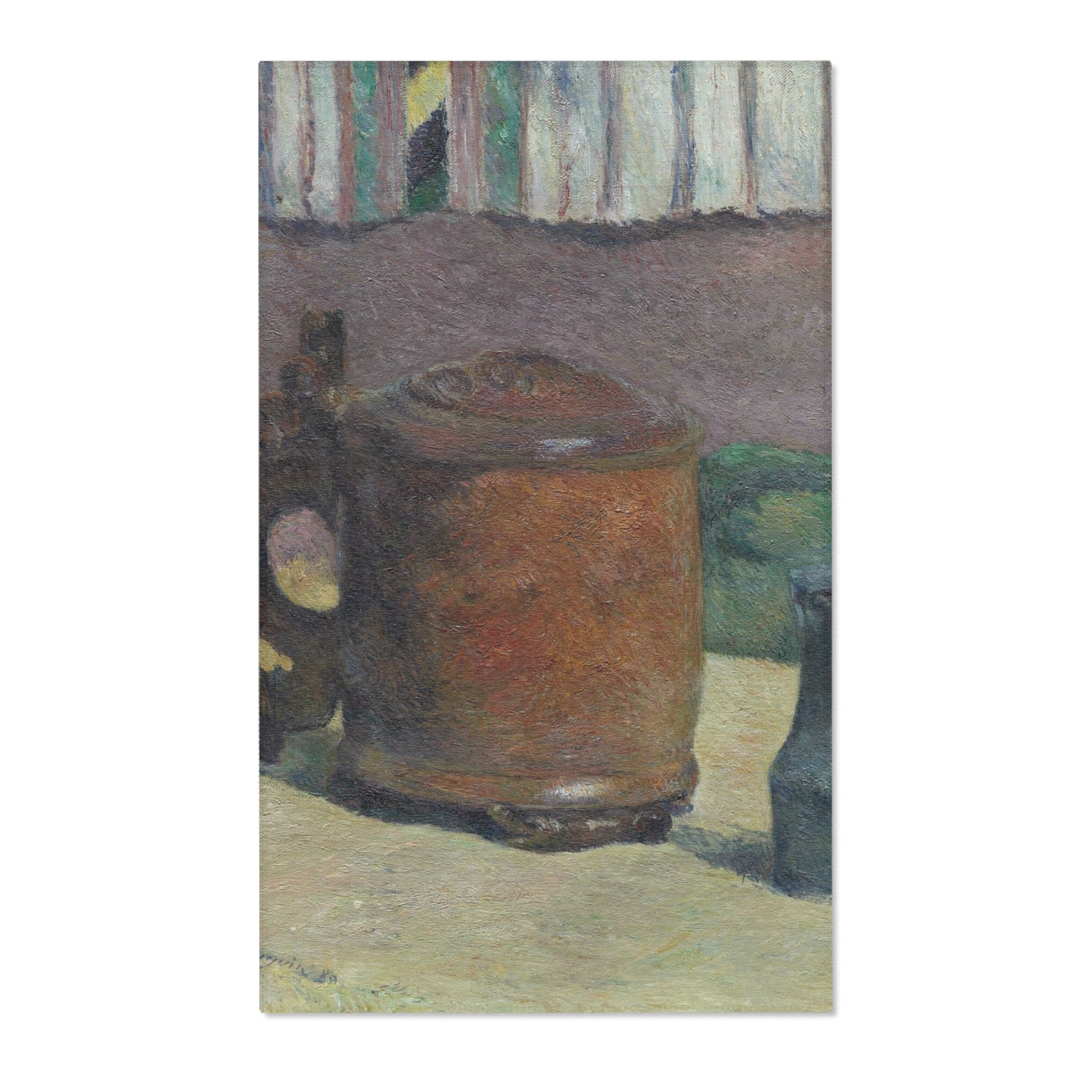 Still Life Wood Tankard and Metal Pitcher - Paul Gauguin Area Rug