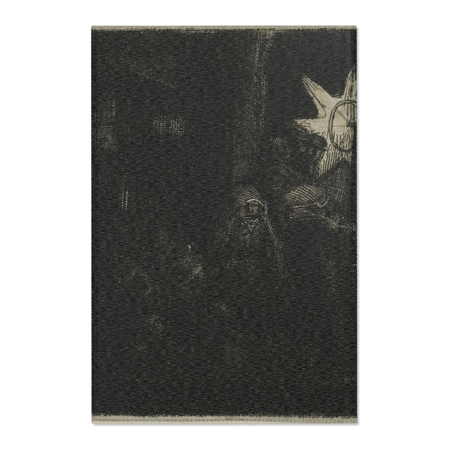 The Star of the Kings: A Night Piece - Rembrandt van Rijn Area Rug