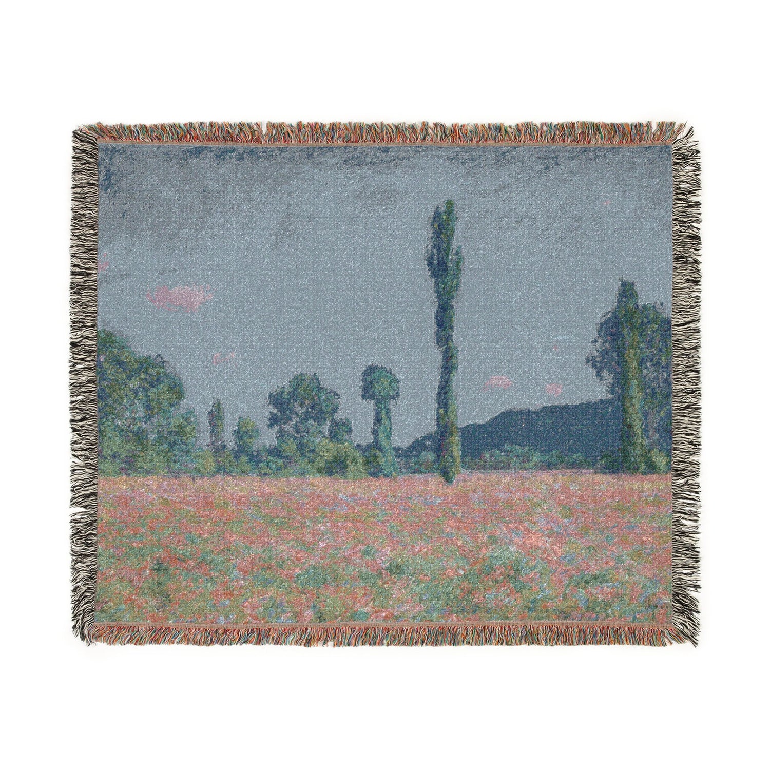 Poppy Field - Claude Monet Tapestry Blanket
