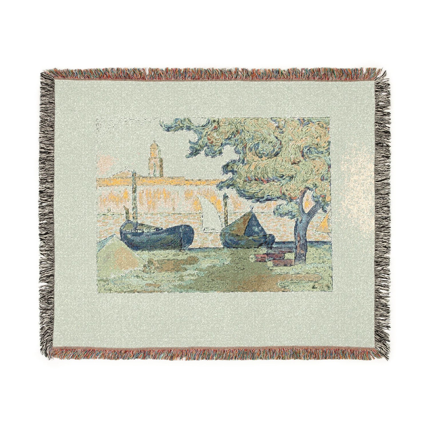 The Port of St. Tropez II - Paul Signac Tapestry Blanket