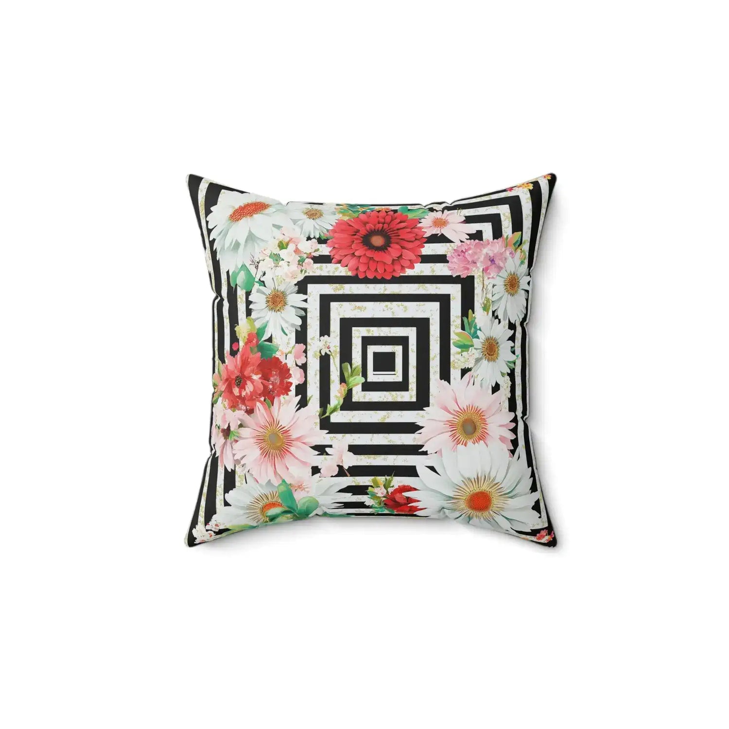 Floral Labyrinth Luxe Throw Pillow