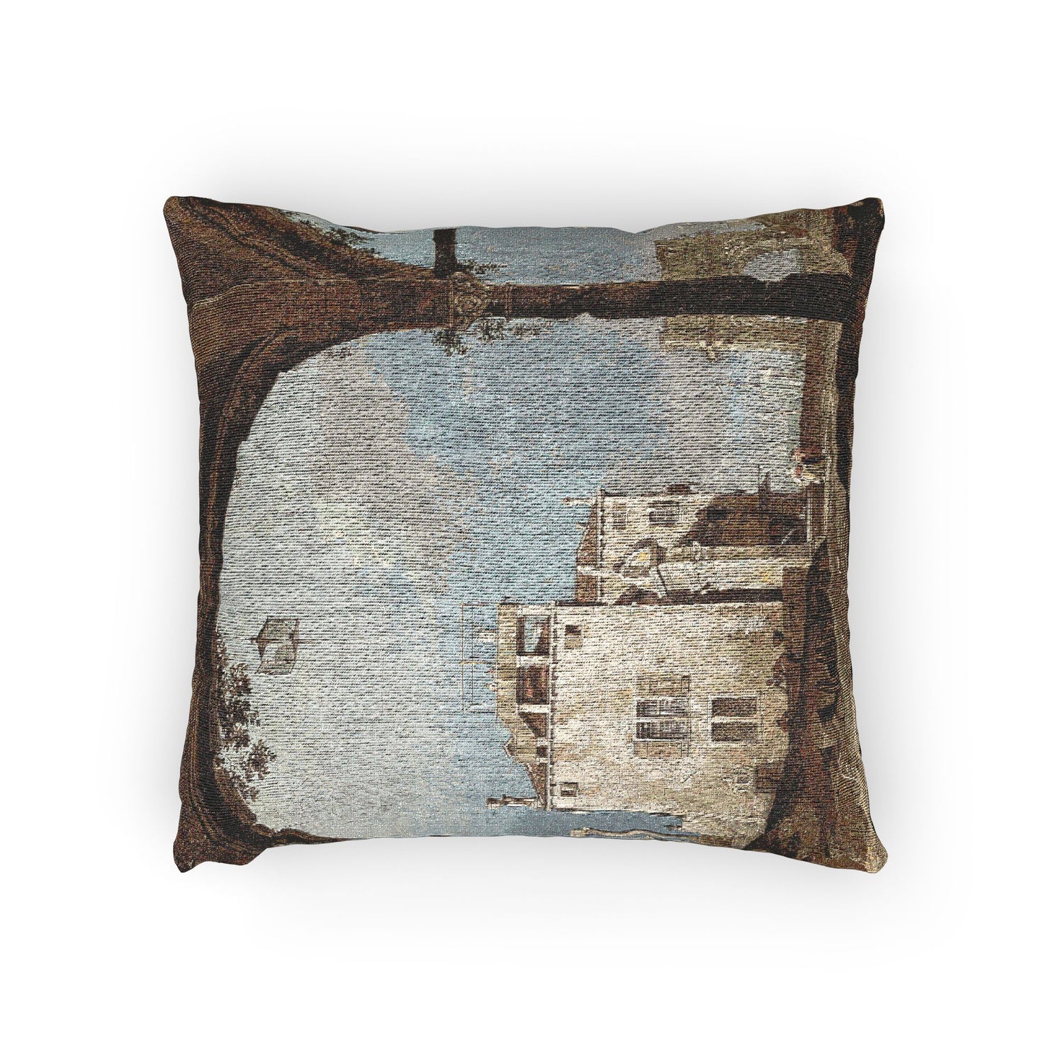 Portico with a Lantern - Canaletto Pillow