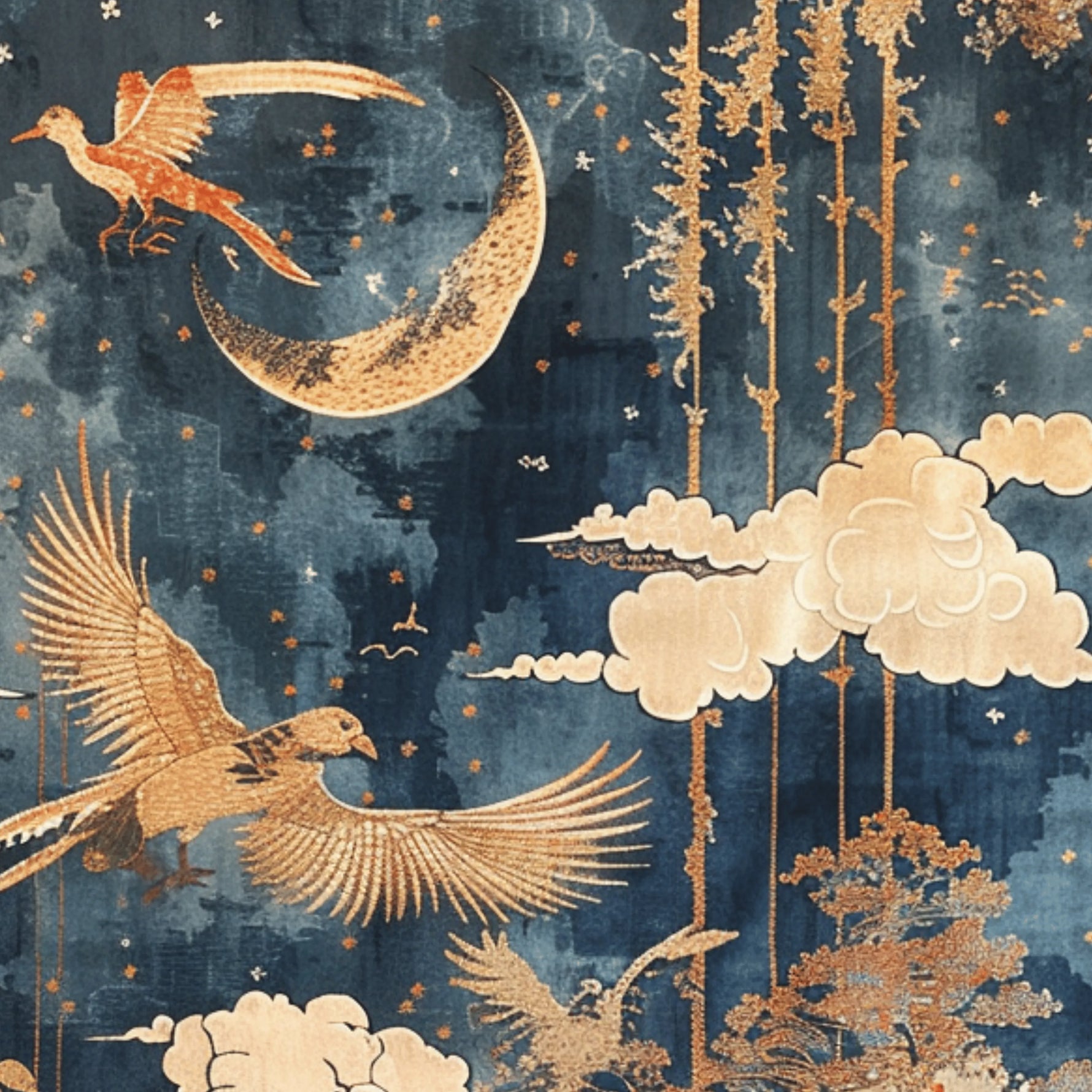 Moonlit Chinoiserie Hand Tufted Rug