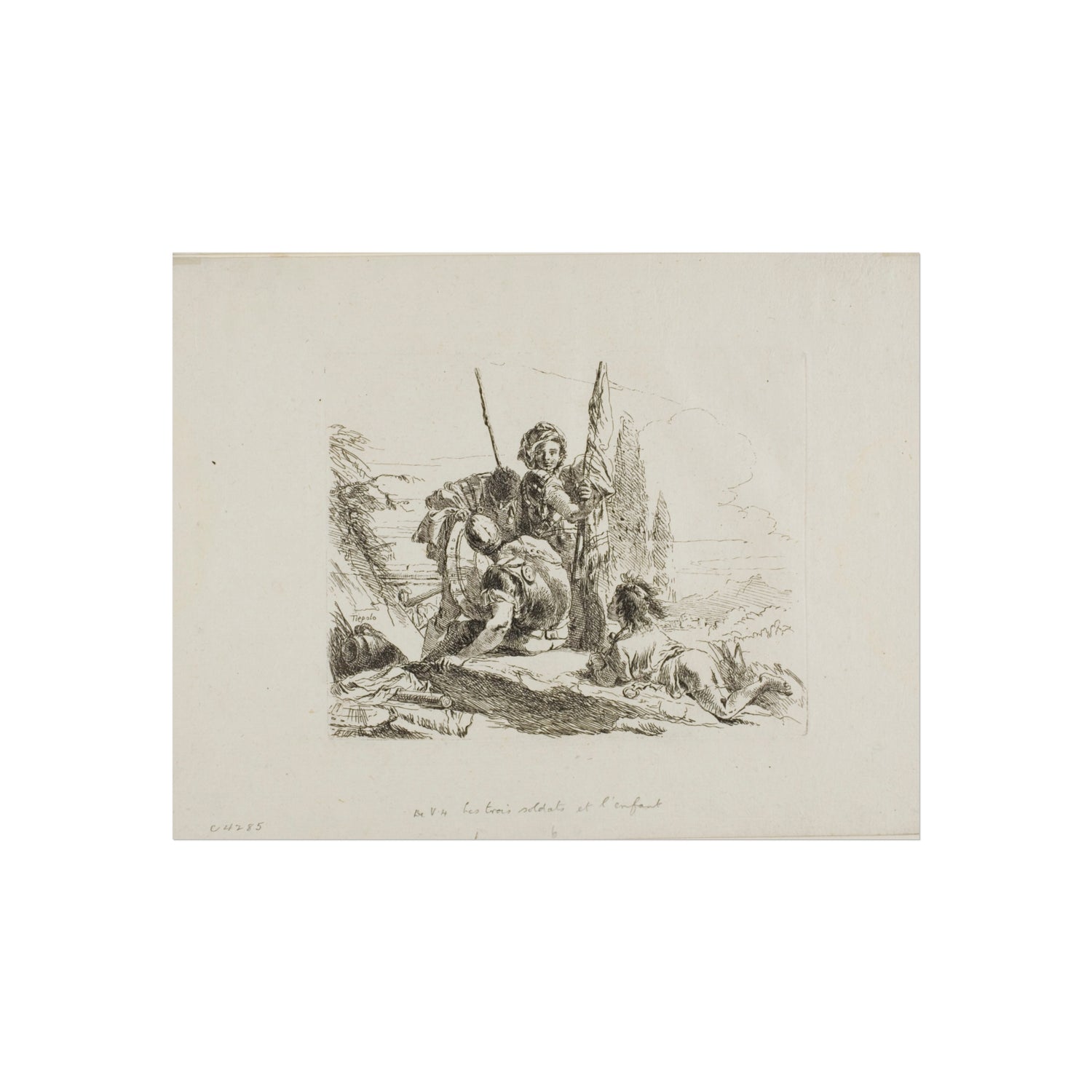 Three Soldiers and a Boy - Giovanni Battista Tiepolo Fine Art Poster