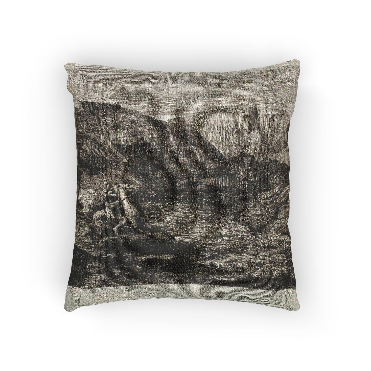 Odilon Redon - Fear | Woven Pillow