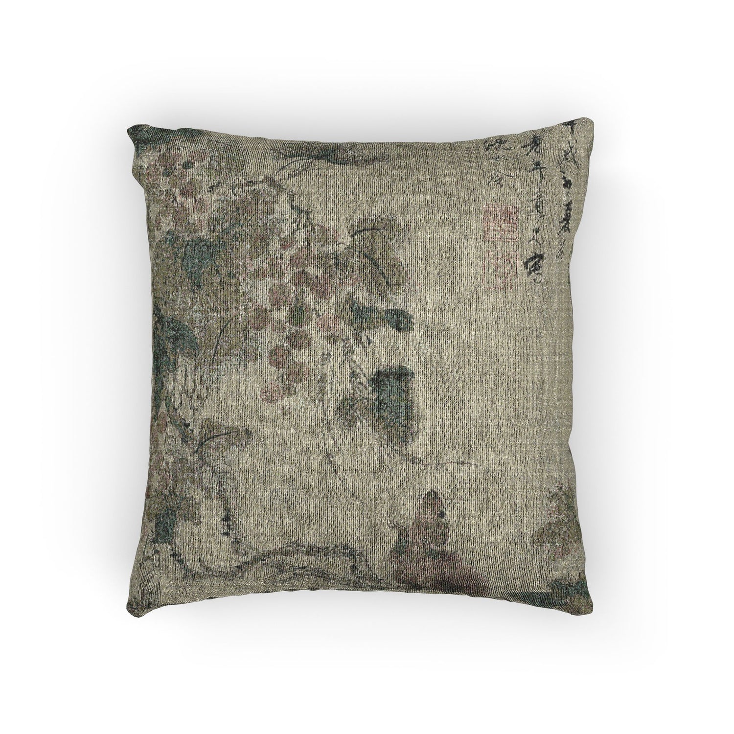 040_squirrel-and-grapes | Woven Pillow - MAIA HOMES
