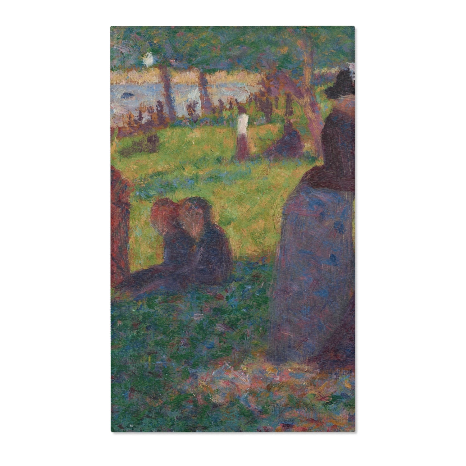 Oil Sketch for A Sunday on La Grande Jatte - Georges Seurat Area Rug