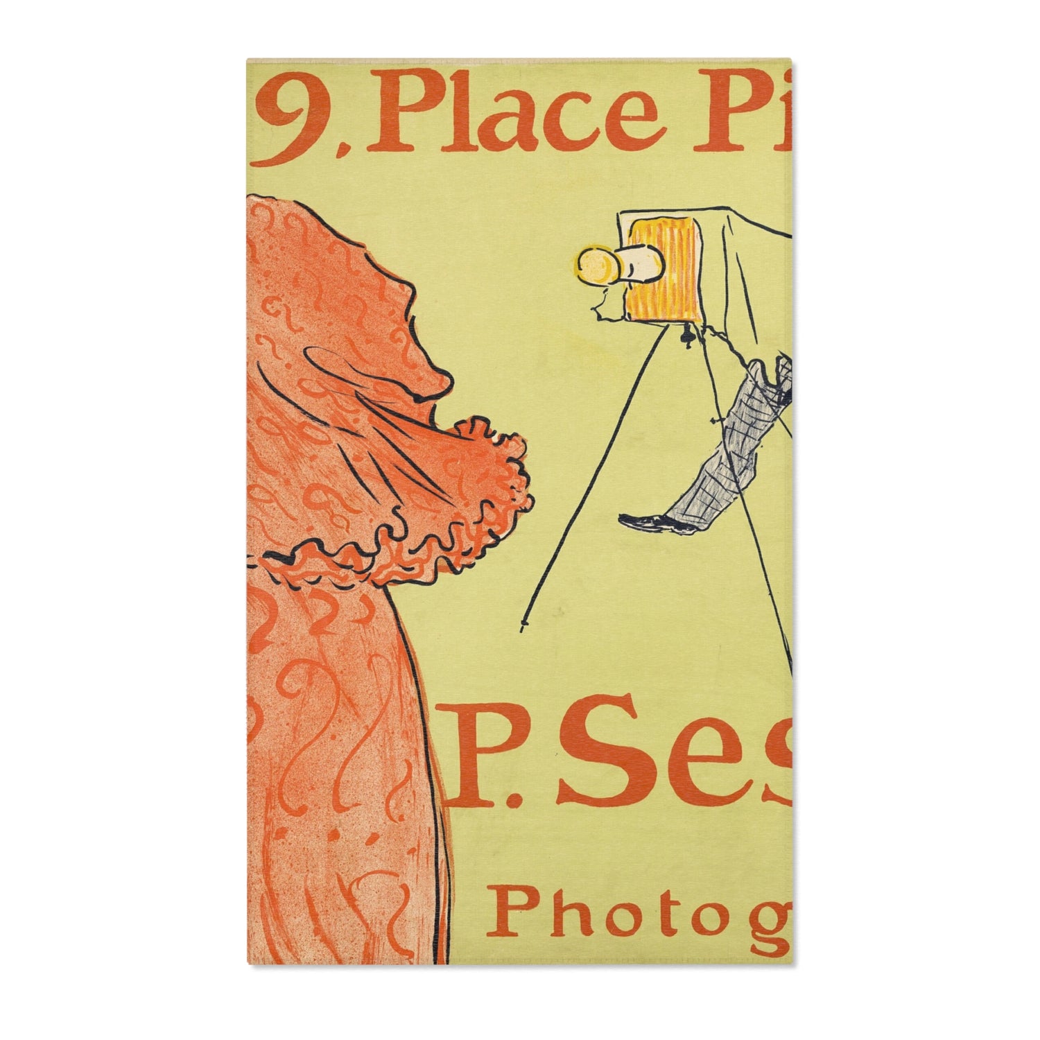 The Photographer Sescau - Henri de Toulouse-Lautrec Area Rug