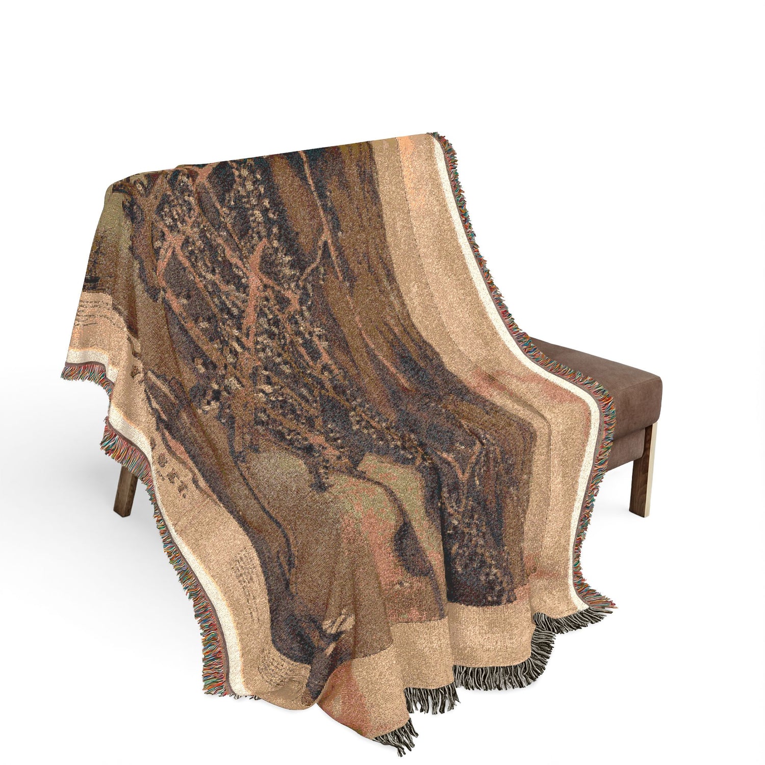 Birds eye view of the village of Wiscasset, Lincoln Co., Maine, 1878 Woven Throw Blanket