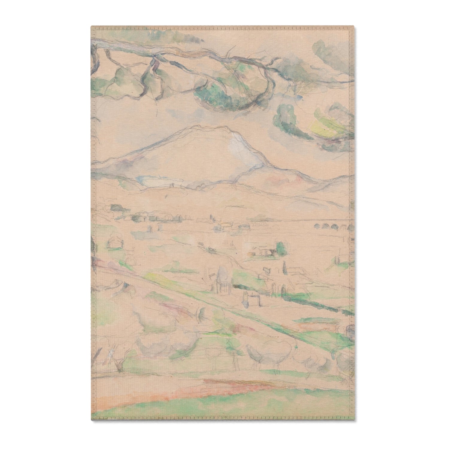 Montagne Sainte-Victoire - Paul Cezanne Area Rug