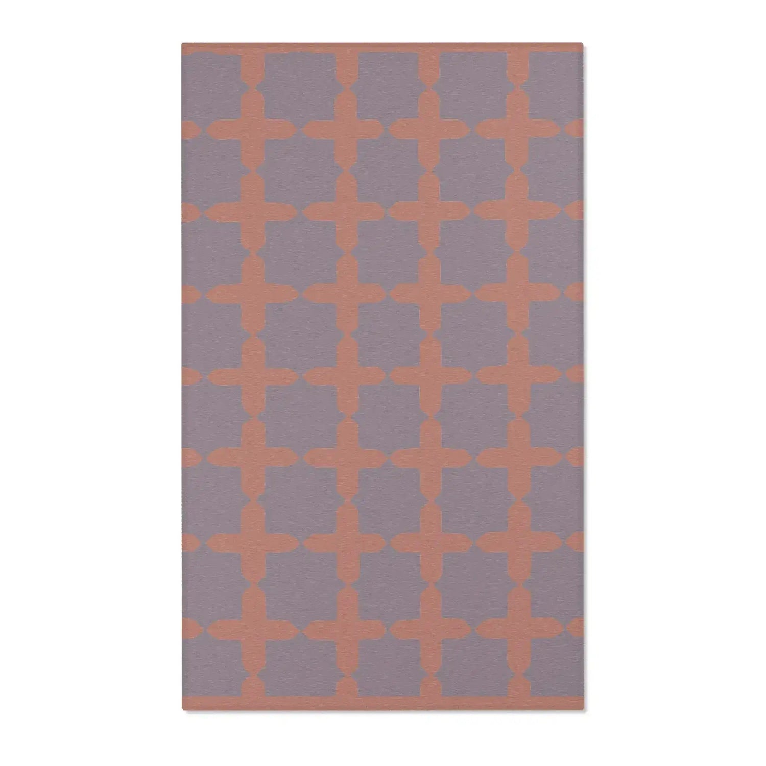 Blush & Lavender Geometric Cross Accent Rug