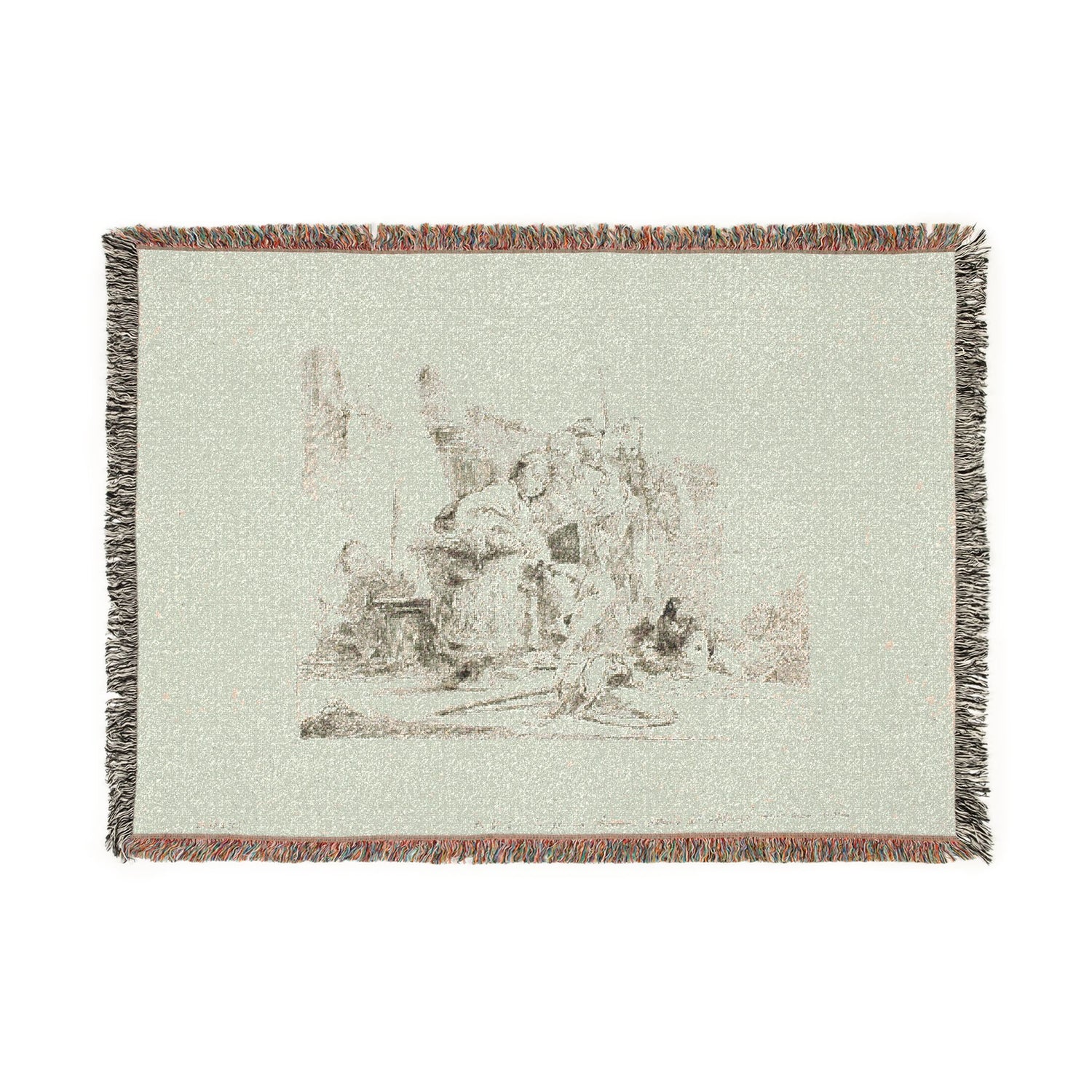 Seated Youth Leaning against an Urn - Giovanni Battista Tiepolo Tapestry Blanket