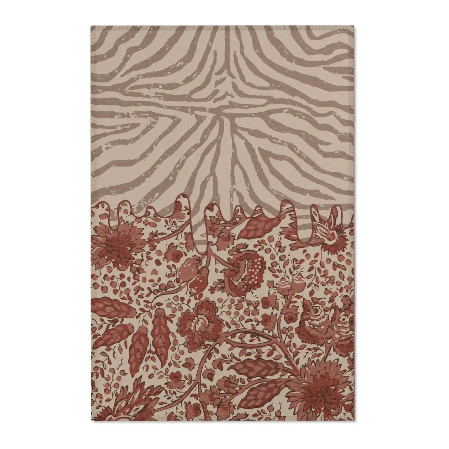 Zebra Bloom Melt Accent Rug