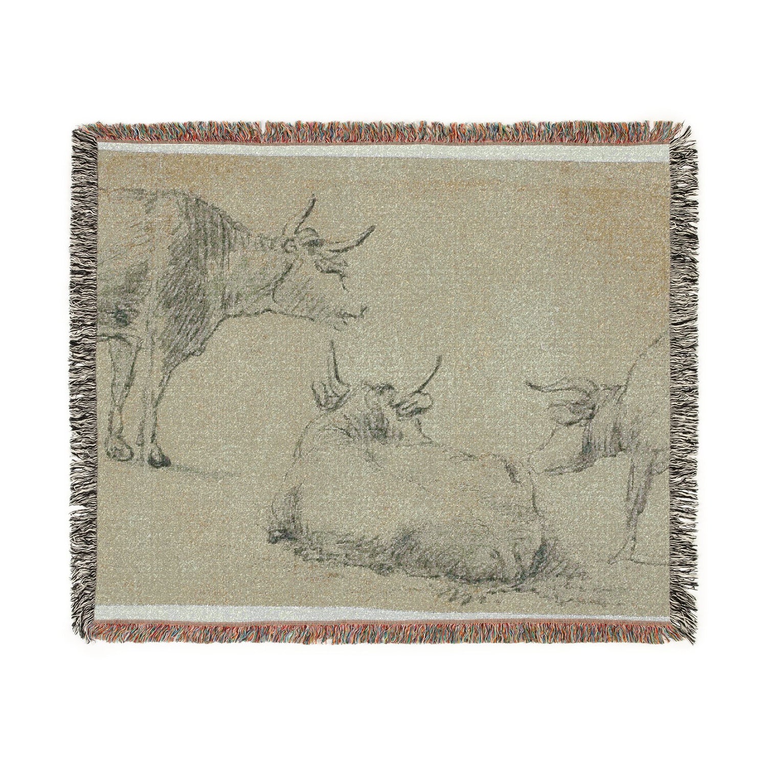Three Sketches of Cows - Aelbert Cuyp Tapestry Blanket
