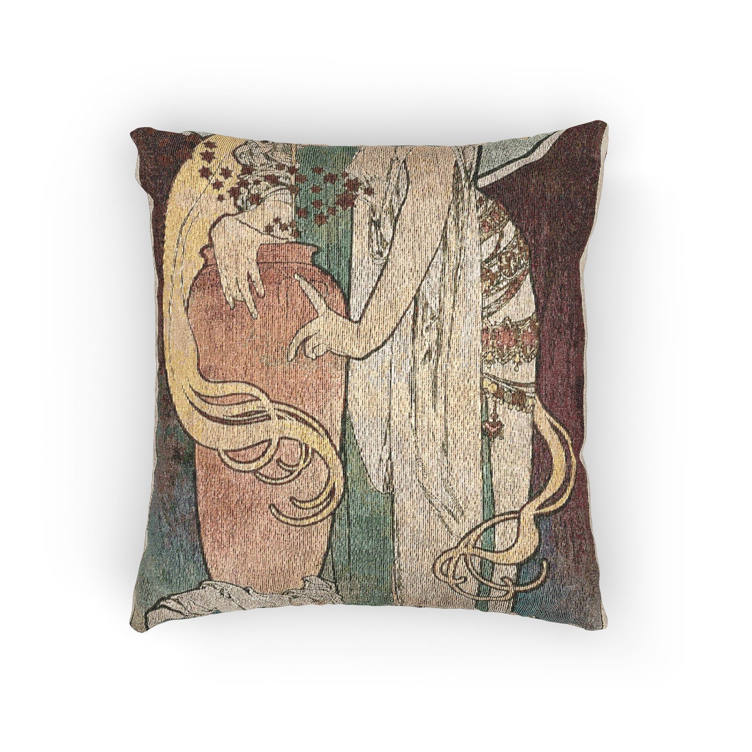 La Samaritaine - Alphonse Mucha Pillow