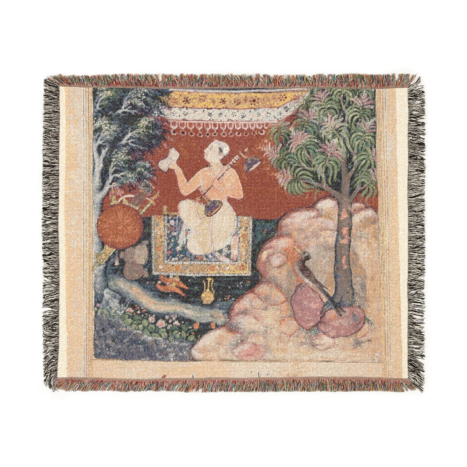 The origin of music from a fabulous bird of India which had seven holes in its beak, from a Tuti-nama (Tales of a Parrot): Fourteenth Night
