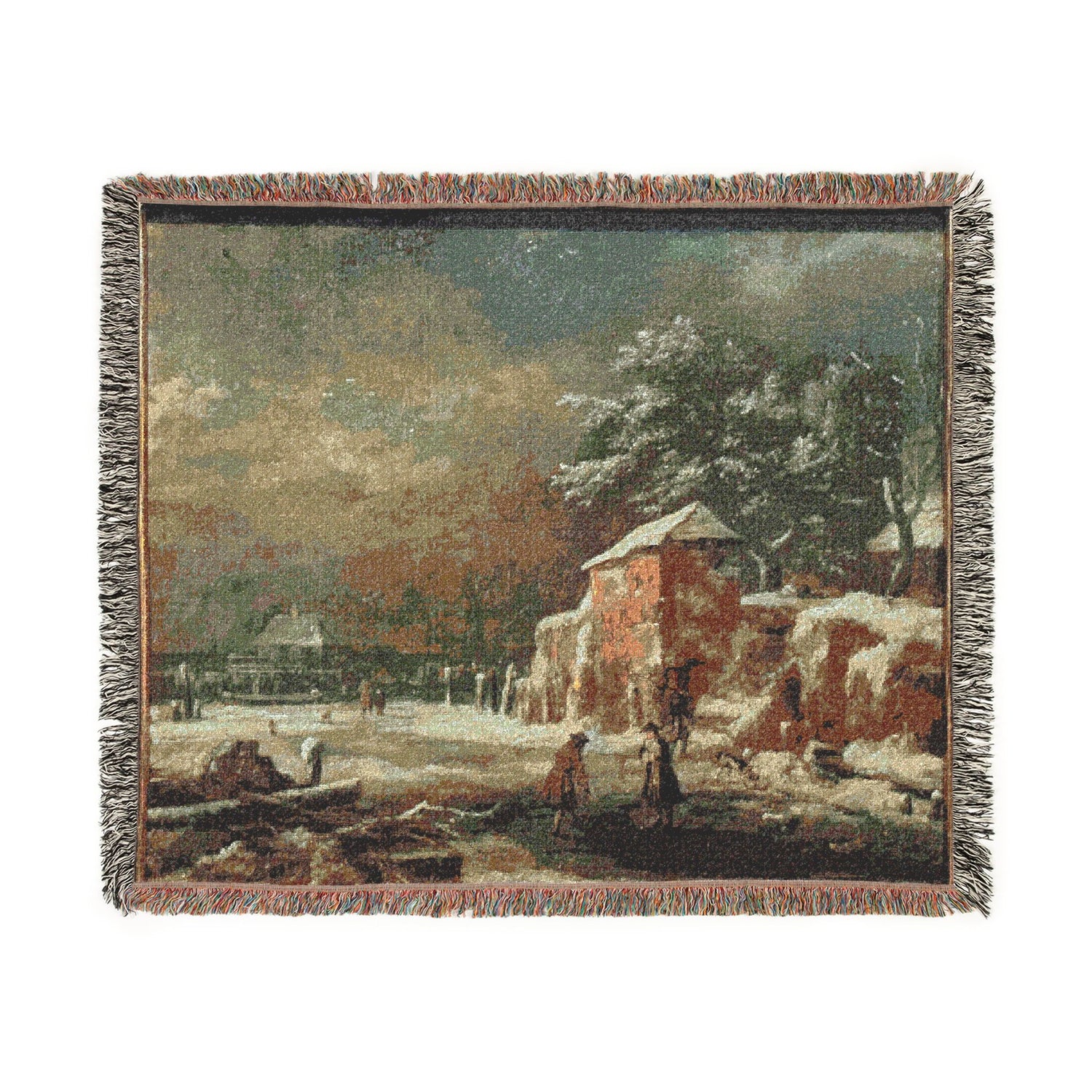 Winter Landscape - Jacob van Ruisdael Tapestry Blanket