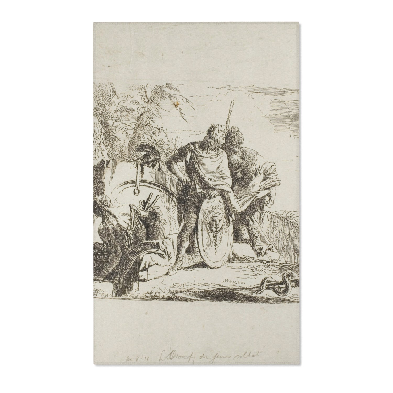 The Astrologer and the Young Soldier - Giovanni Battista Tiepolo Area Rug