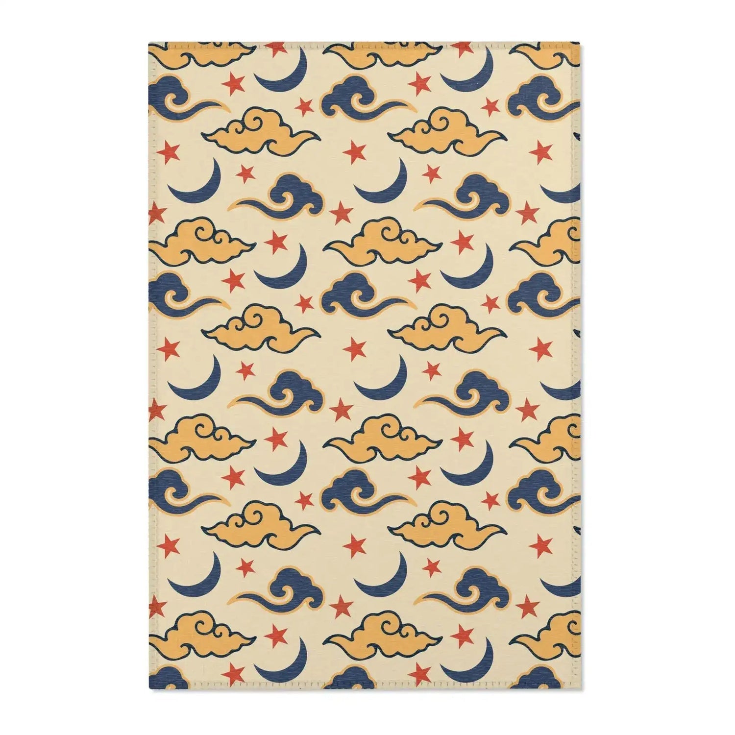 Celestial Clouds & Stars Accent Rug