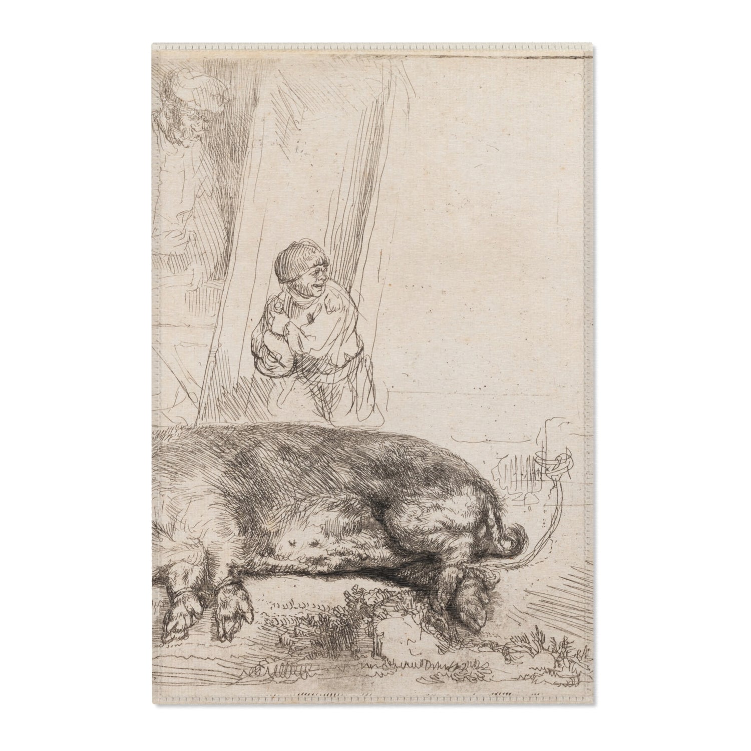 The Hog - Rembrandt van Rijn Area Rug