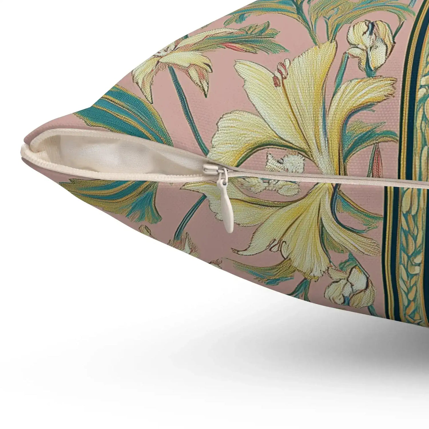 Art Nouveau Lily Garden Throw Pillow