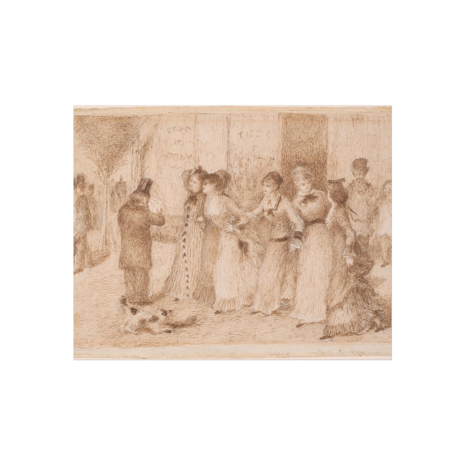 Pierre-Auguste Renoir - Workers' Daughters on the Outer Boulevard (Illustration for Émile Zola's L'Assommoir ) | Fine Art Poster