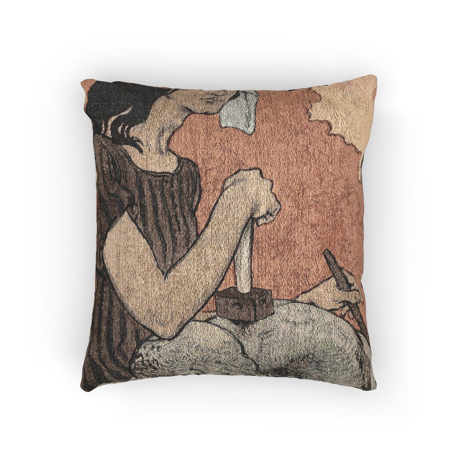Sculptress - Eugène Grasset Pillow