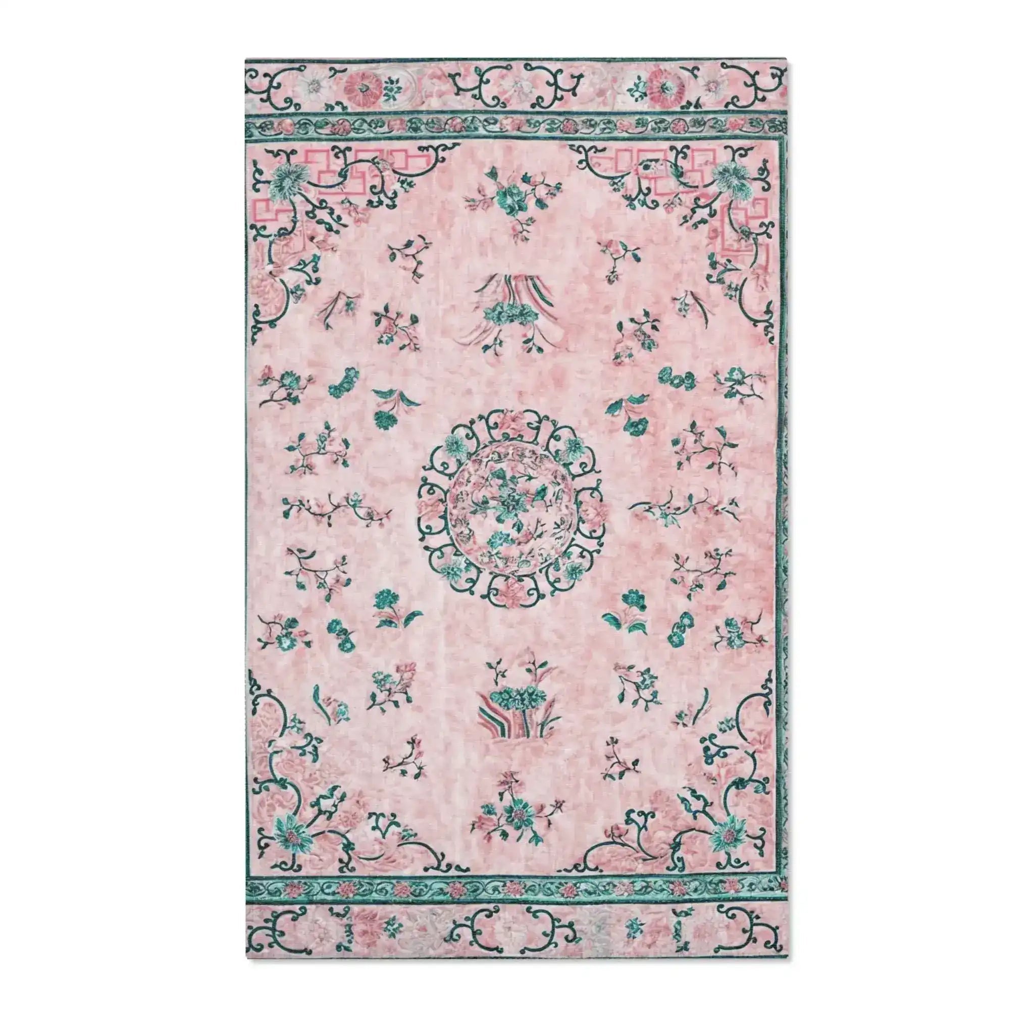 Blush Pink Oriental Floral Accent Rug – MAIA HOMES