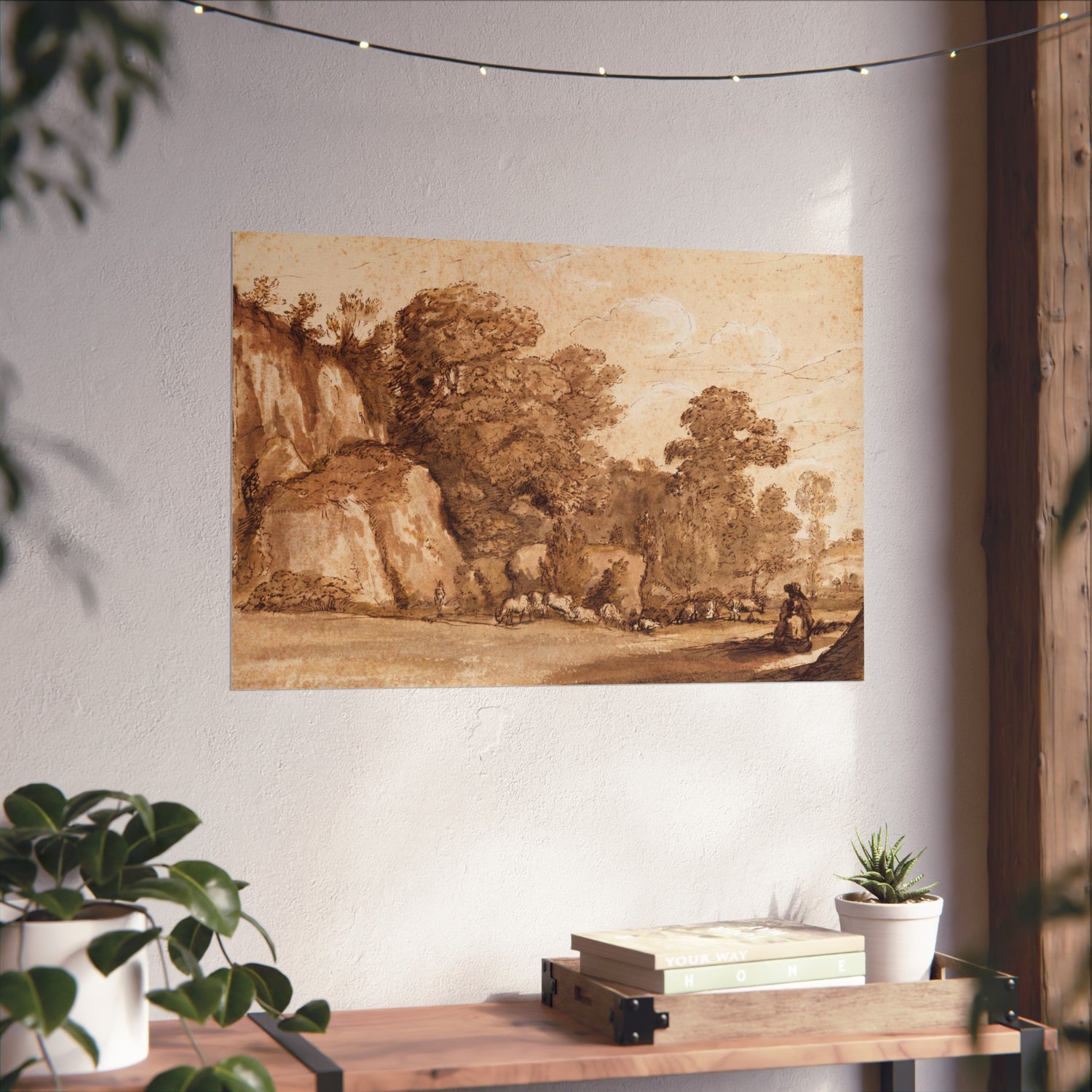A Rocky Hillside - Claude Lorrain Fine Art Poster