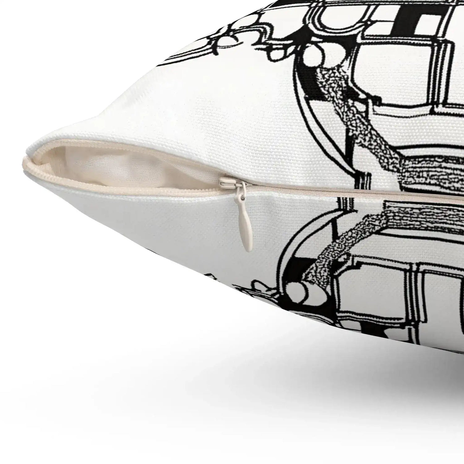 Neo-Gothic Monochrome Mandala Throw Pillow