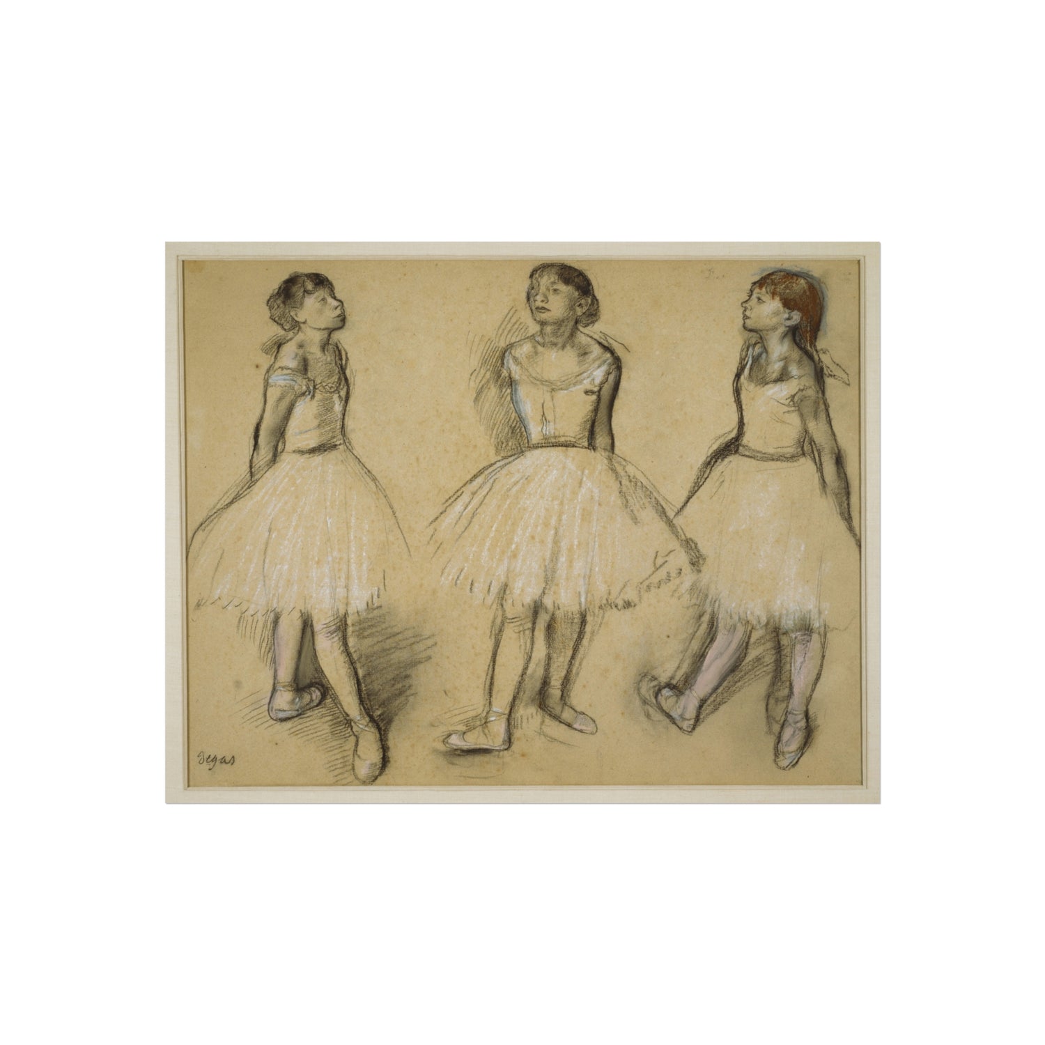 Hilaire Germain Edgar Degas - Three Studies of a Dancer in Fourth Position | Fine Art Poster
