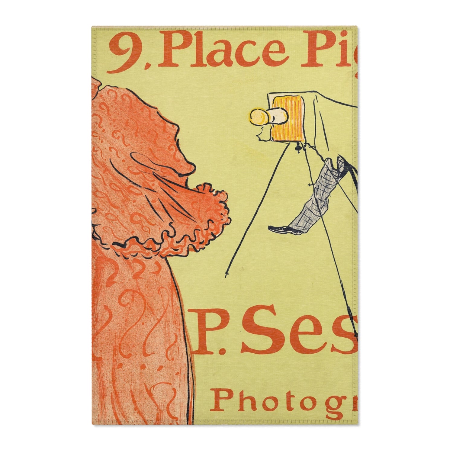The Photographer Sescau - Henri de Toulouse-Lautrec Area Rug
