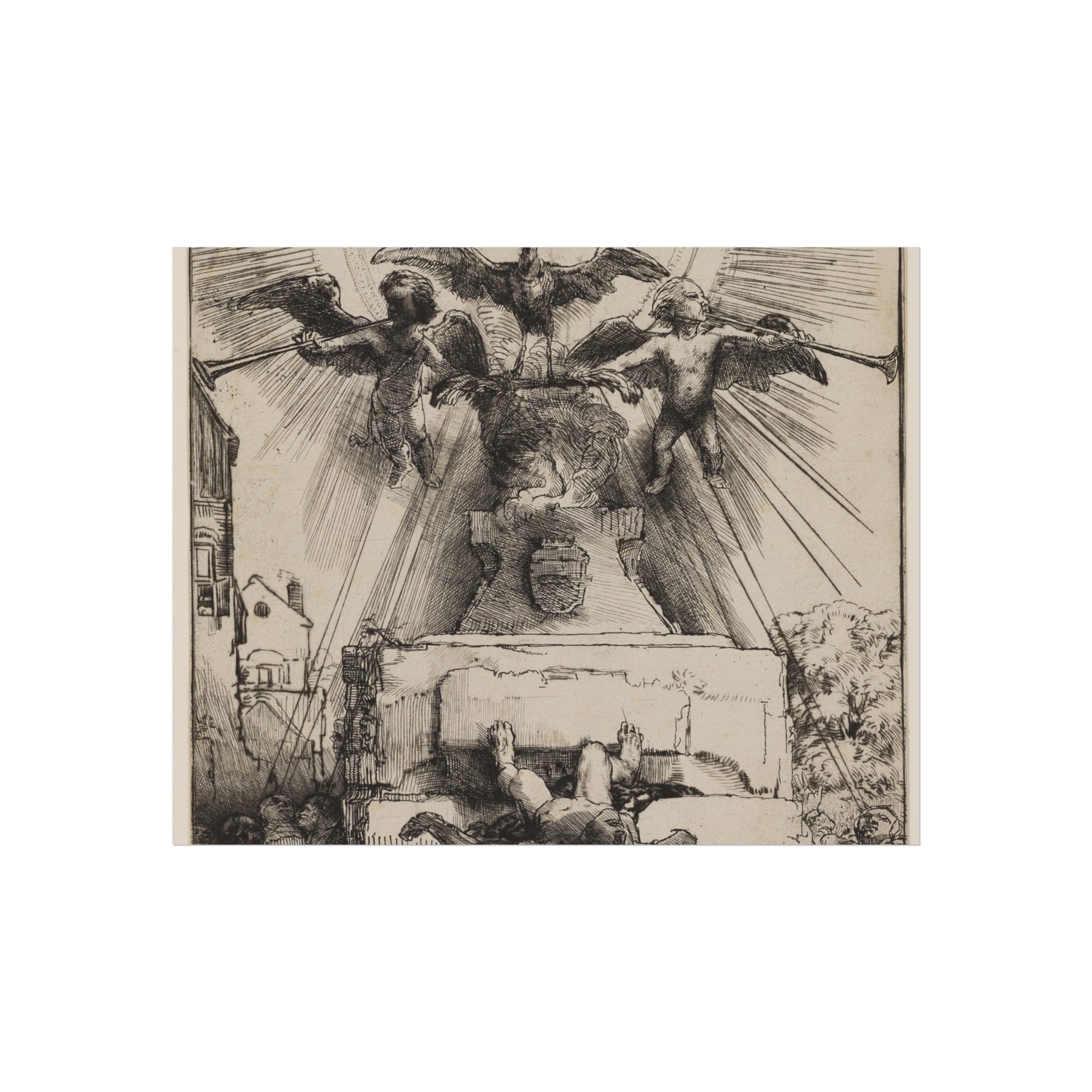 Rembrandt van Rijn - The Phoenix or The Statue Overthrown | Fine Art Poster