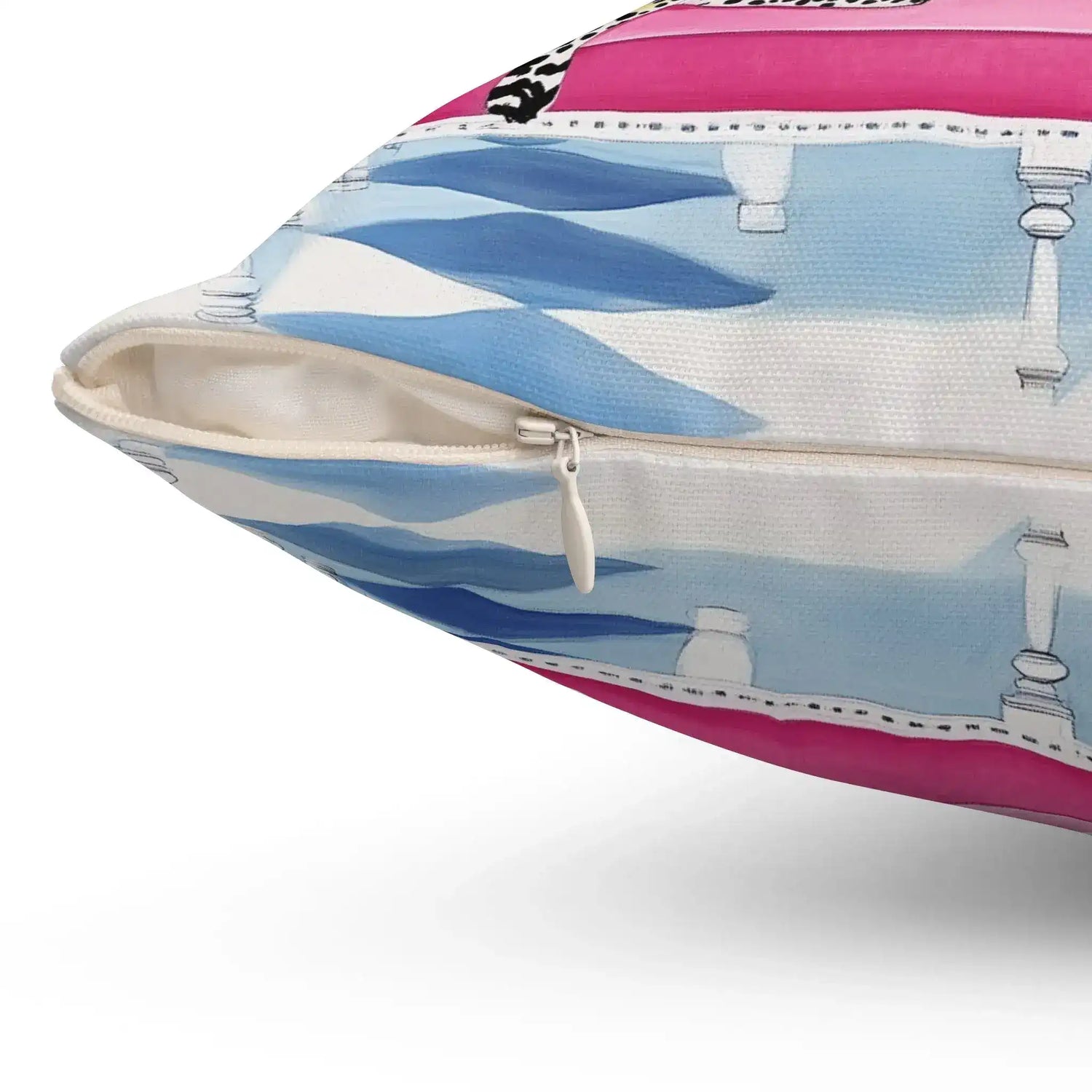 Leopard Lounge on the Veranda Throw Pillow