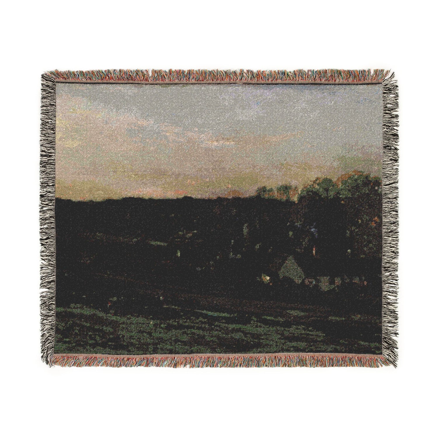 House of Mère Bazot - Charles François Daubigny Tapestry Blanket